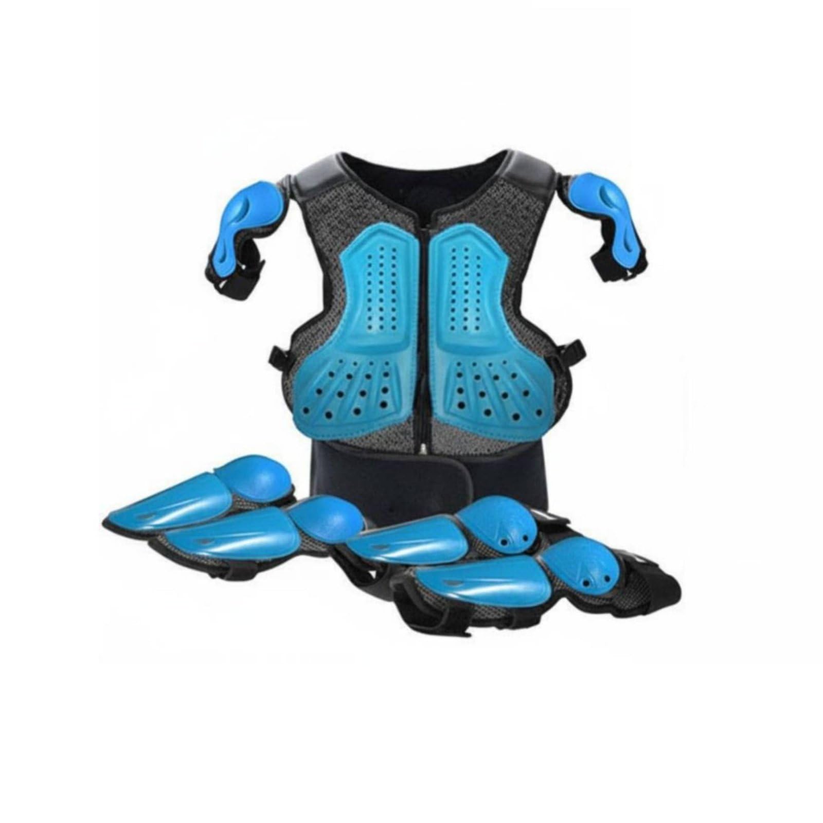 Kinder Schutzrüstung Protektoren-kit Kleidung mit Atmungsaktiven Stoffen Und Verstellbaren Gurten für Radsport Outdoor-Sports Skateboarden Scooter Und Balancebike