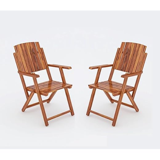 Fine Wood HUB Wooden Patio Folding Chairs