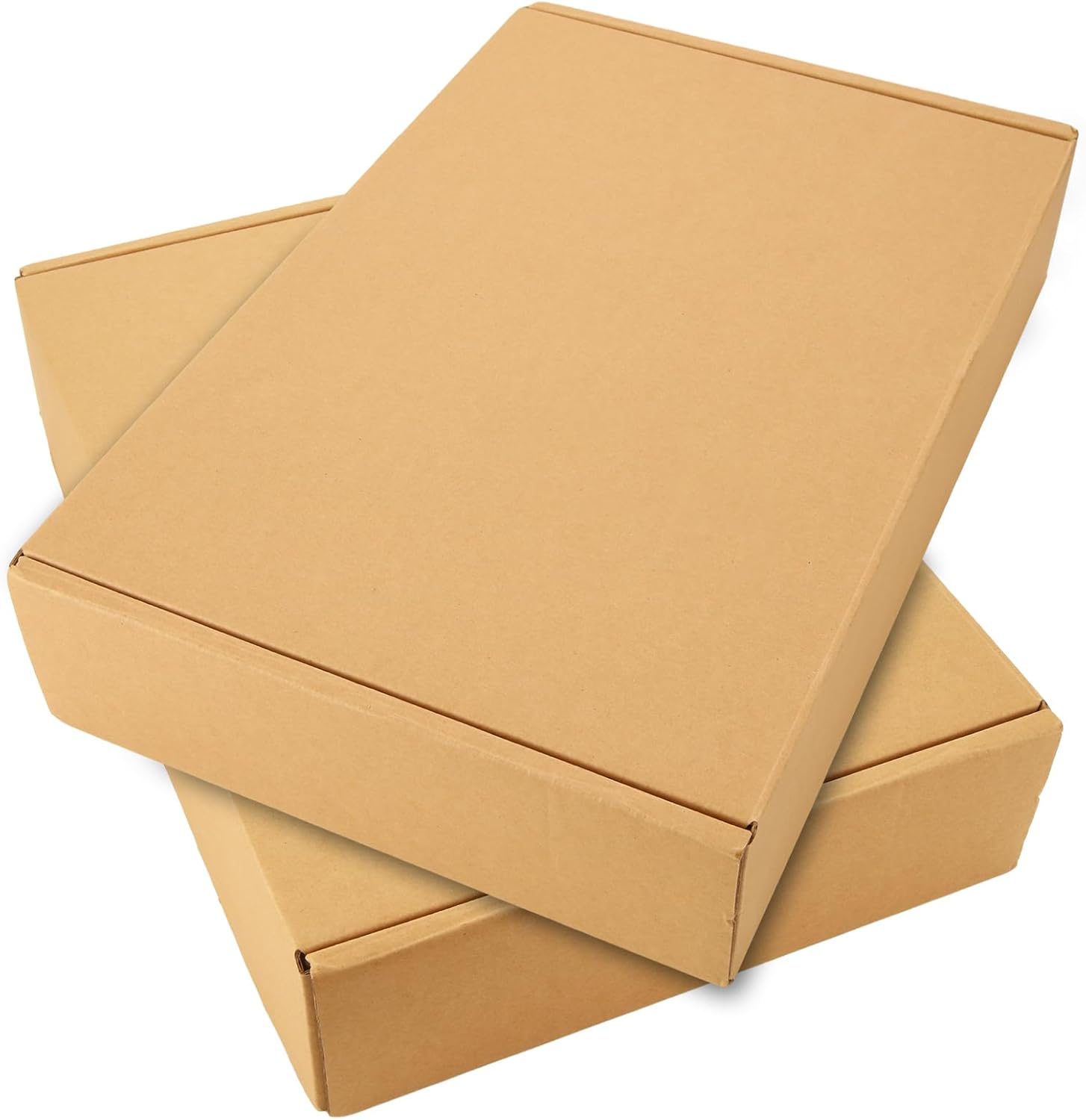 CertBuy 2 Pack Laptop Shipping Box, Fits 15-16 Inch Laptops, Brown, Sturdy Cardboard & Plastic, Air Column Bag Protection