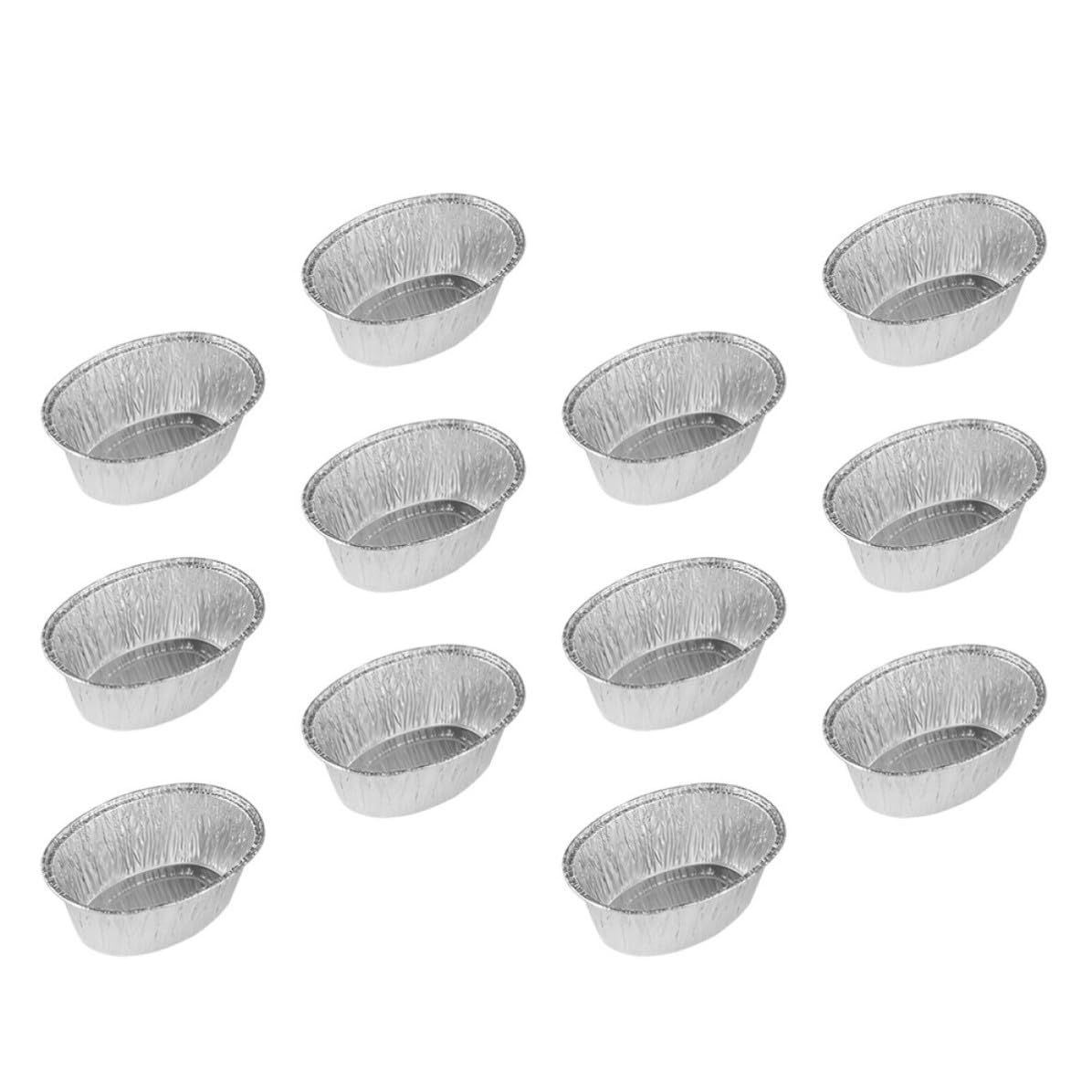 Cuencos desechables de aluminio Levemolo de forma ovalada, pack de 125 bandejas para barbacoa