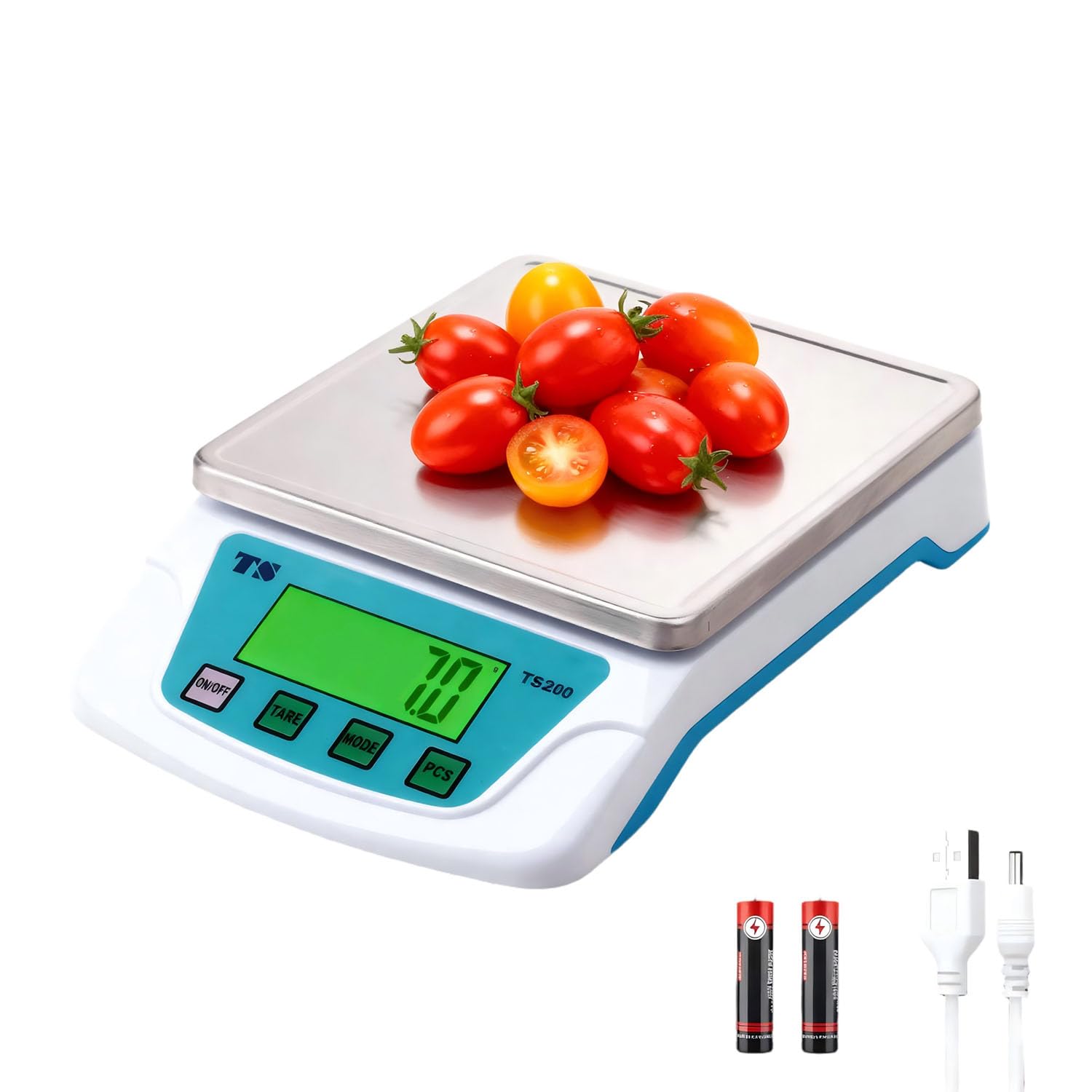 Bilancia Cucina Digitale,22lb/10kg,6 Unità Di Pesatura,bilancia Professionale 0,2g,Piatto Di Pesatura In Acciaio Inossidabile Per Uso Alimentare 304 Display Lcd,Funzione Tara Batterie Incluse
