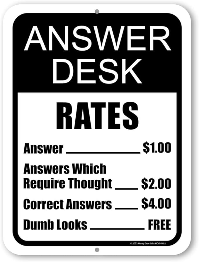 Amazon.com: Honey Dew Gifts Funny Metal Signs, 9x12 Inch, Made in USA ...