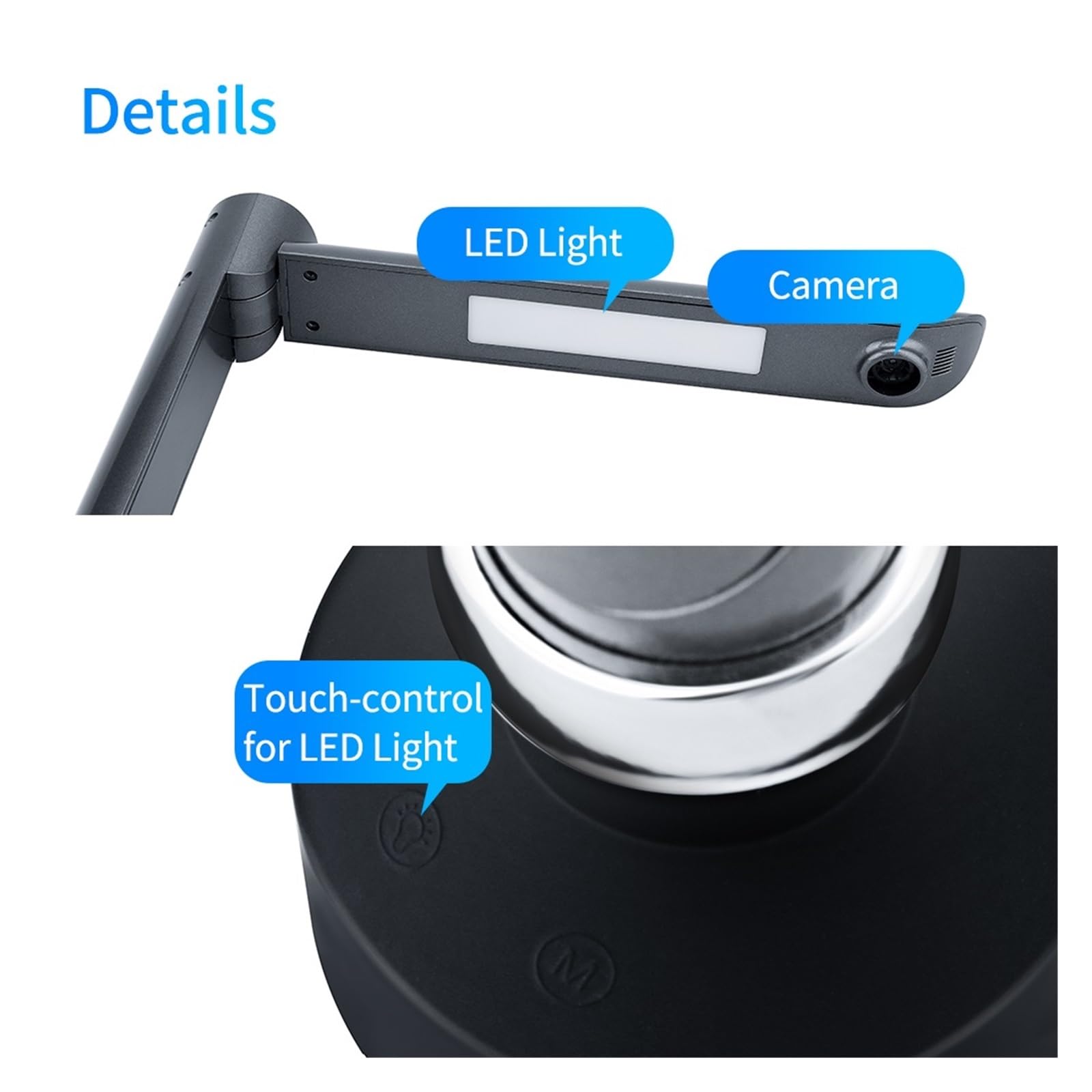 Skaner kamery dokumentacyjnej USB F60A, kamera HD 5 MP w formacie A4 z oświetleniem LED Oprogramowanie do nauczania dla nauczycieli w klasie do nauczania online dla Home Office