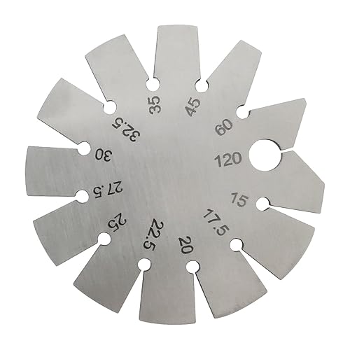 Miniatura 3 de JENSWILL 1 unidad de acero inoxidable calibre biselado hacha, medidor de ángulo de forma redonda, cuchillo buscador de ángulo de cuchillo hoja de