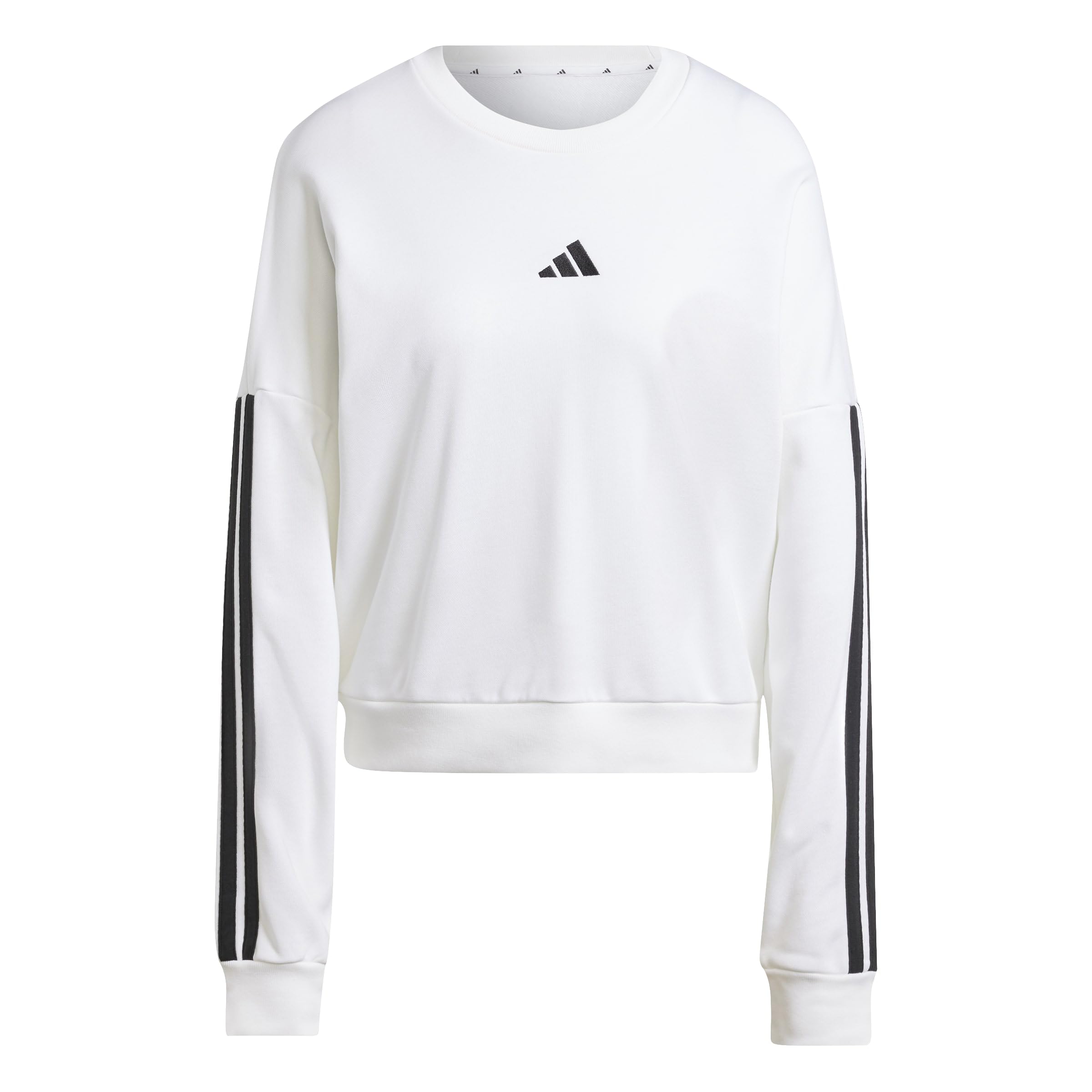 Adidas Blanc Sweatshirt Woman Essentials 3-Stripes