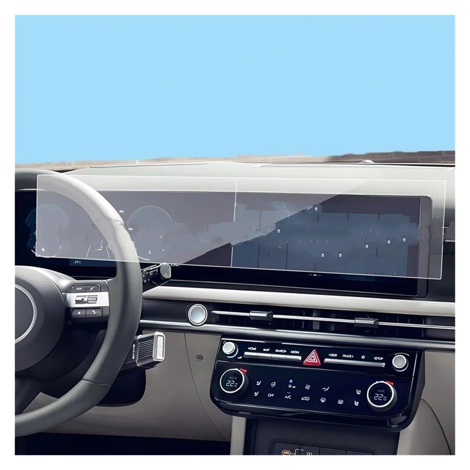 Pellicola in Vetro Temperato Pellicola Vetro Temperato 12,3 Pollici Navigatore GPS Cruscotto Touchscreen Antigraffio Accessori Per Hyundai Per Tucson 2024 2025