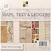 The Maps, Text & Ledgers Stack by DCWV  | 8 x 8-inch pad | 180 sheets of patterned paper