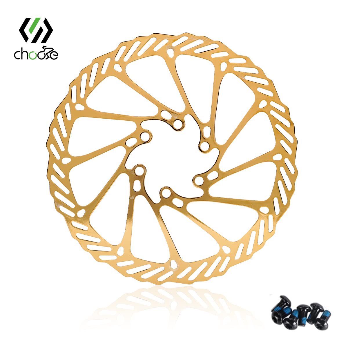 Chooee Lot de 2 disques de frein de vélo 160 mm/180 mm/230 mm, avec 12 vis, pour vélo de course, VTT, BMX.