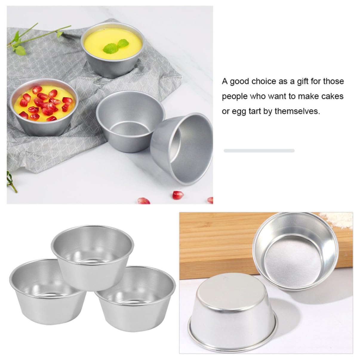 Toyvian 3 Pièces Moule à Pâtisserie Revêtement Antiadhésif en Acier à Haute Teneur en Carbone Résistant Corrosion et Haute Température, pour Pâtisserie Maison et Cuisson DIY