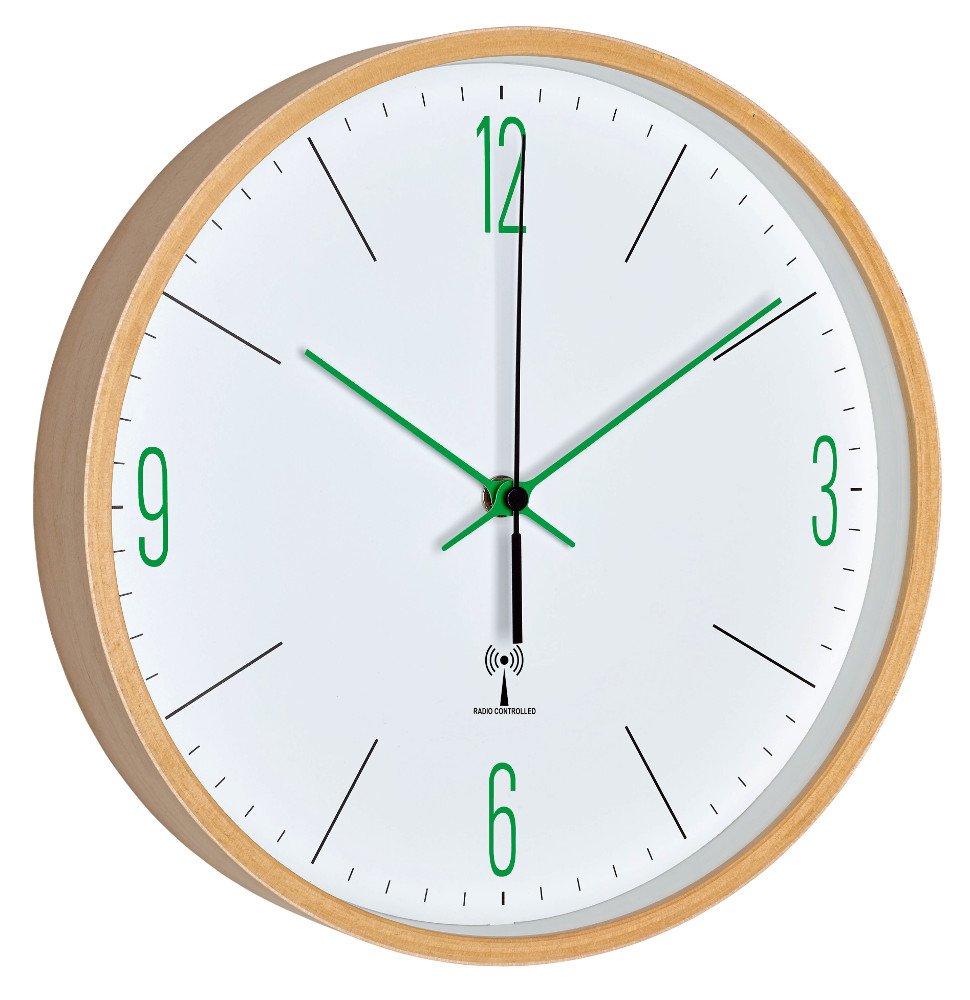 Horloge murale silencieuse TFA Dostmann 60.3524.04 en bois véritable