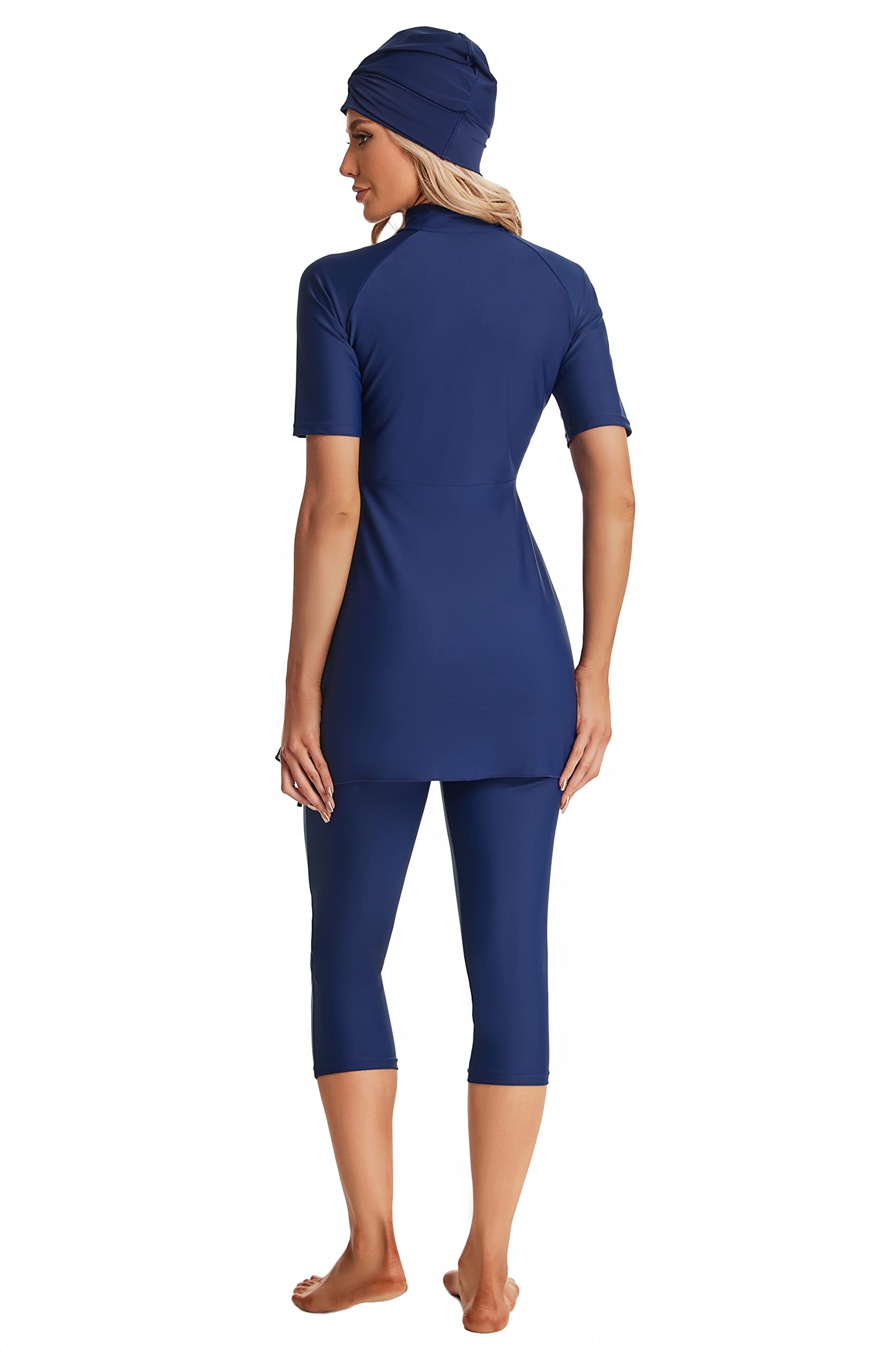 Maillot de Bain à Manches Courtes pour Fille Surfwear Maillot de Bain Burkini Femme Grande Taille Beachwear