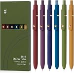 Stylos Gel FIOVER 5pcs Encre Noire Sèche Rapidement Pointe Fine Stylo Écriture Fluide pour Fournitures Scolaires Bureau Maison, Cadeaux pour Femmes et Hommes