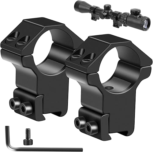 LONSEL Anillos de alcance de cola de milano de 1 pulgada, 2 piezas de perfil alto o 2 anillos de montaje de alcance de 1 pulgada para rieles de cola