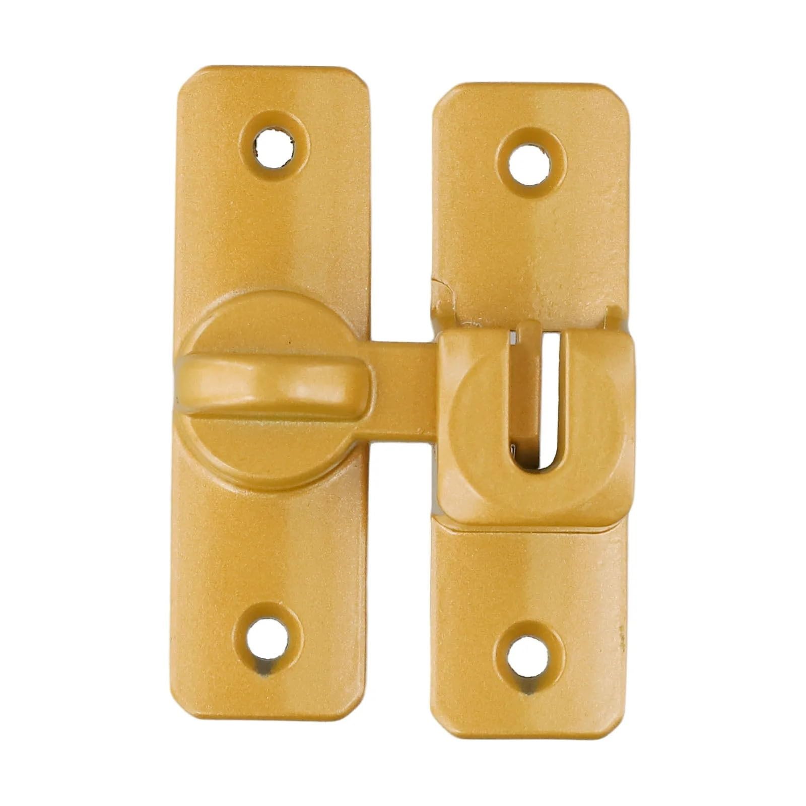 Gate Latch 4pcs Door Sliding Latch Home Security Bolt Latches Zinc Alloy 90/180 Degree Bolt Locks Easy Install for Bathroom Doors(Gold)