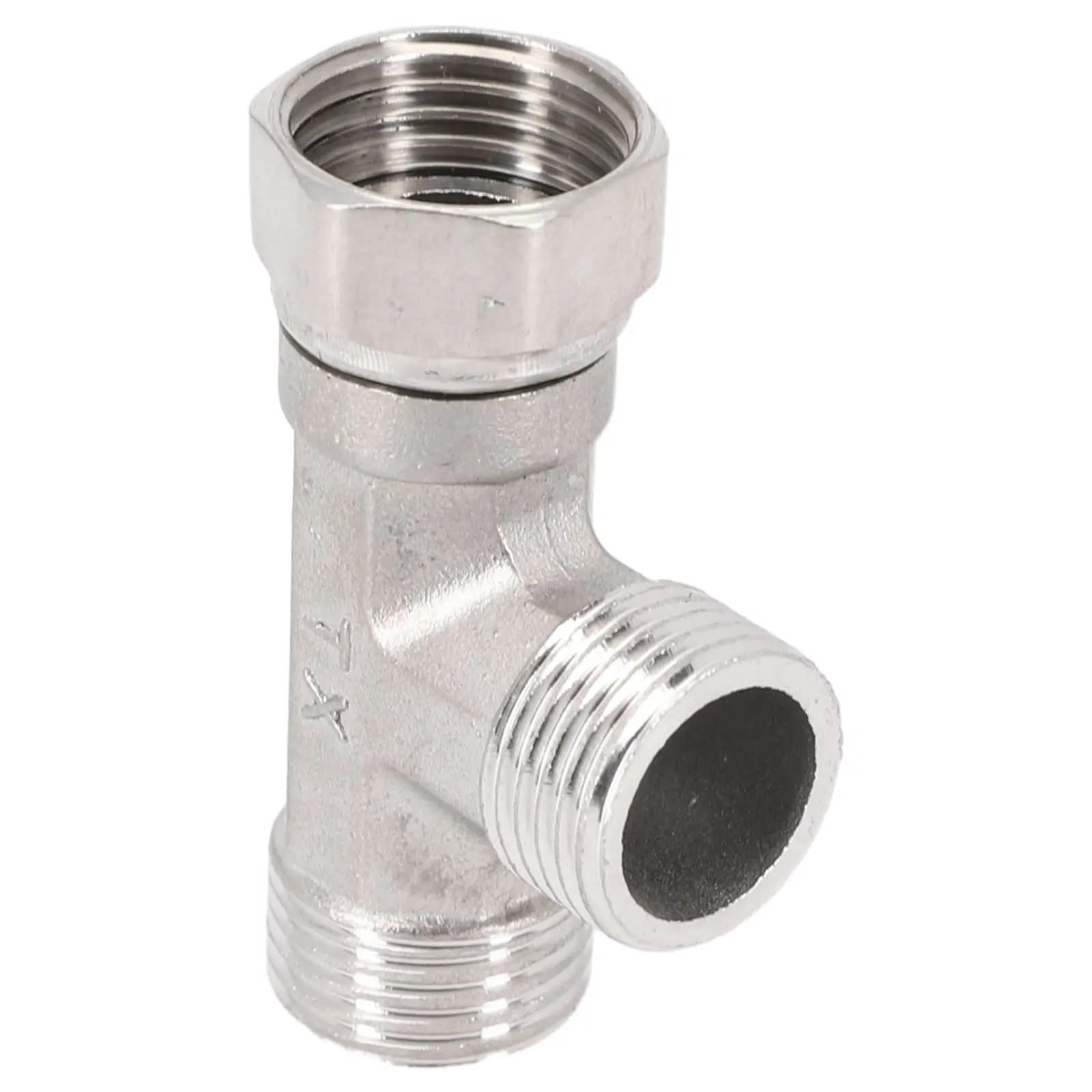 Yilwpv One Color 2 Pcs Faucet Angle Valve For Diverter Bath Toilet Bidet Sprayer Shower G1/2 Stainless Steel Copper Three-Way Water For Bathroom