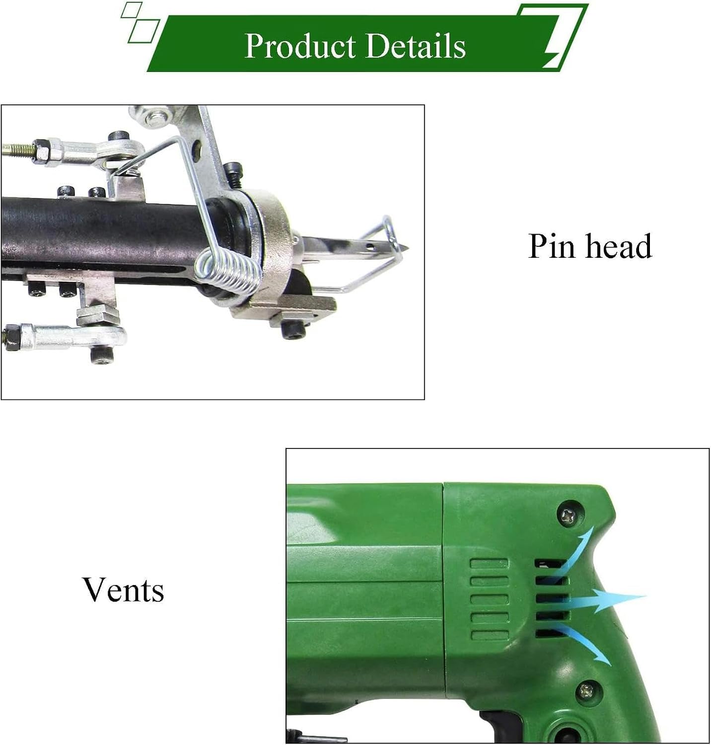 Rug Tufting Gun, 2 in 1 Electric Carpet Weaving Gun, Cut Pile & Loop Pile Rug Tufting Gun, Rug Making Kit for Crafting Studios-