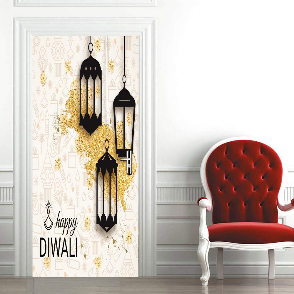 Poster Porte Trompe l'oeil 3D pour Agrandir une Petite Salle de Bain