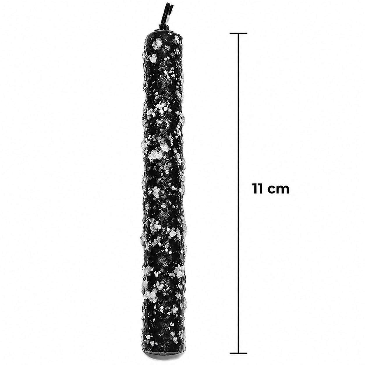 6 velas de ruda con sal 11cm - Velas ritualizadas - Aleja las malas y atrae buenas energías (NEGRAS)