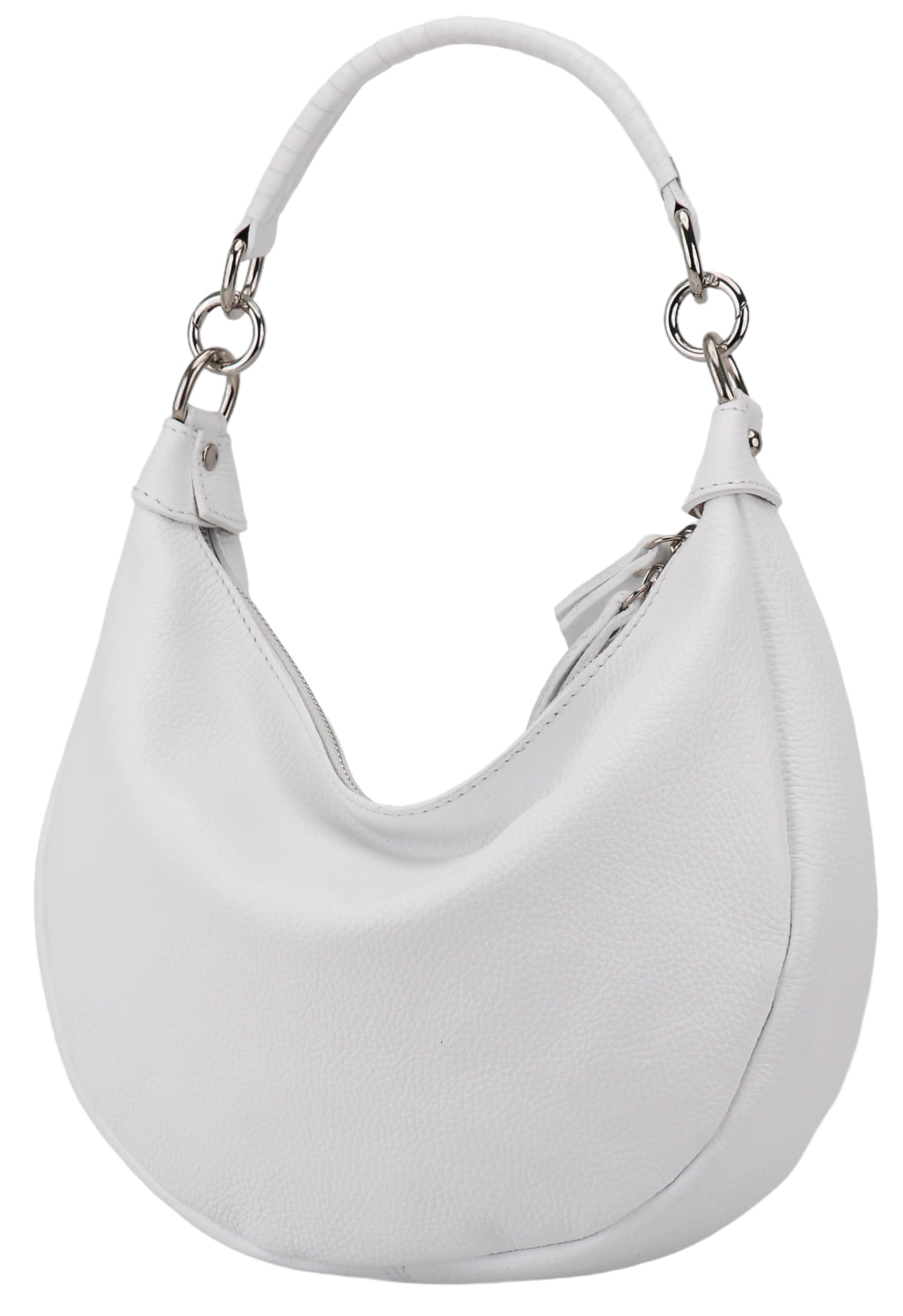 SH Leder Echt leer dames halve maanvormige tas stijlvolle bananentas schoudertas leer 30x22cm Mina G668