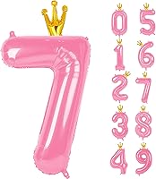 Vista 204 de Globos con números con estampado de vaca, globos de 40 pulgadas del número 0-9 (cero-nueve), globo de vaca para suministros de fiesta de cumpleaños