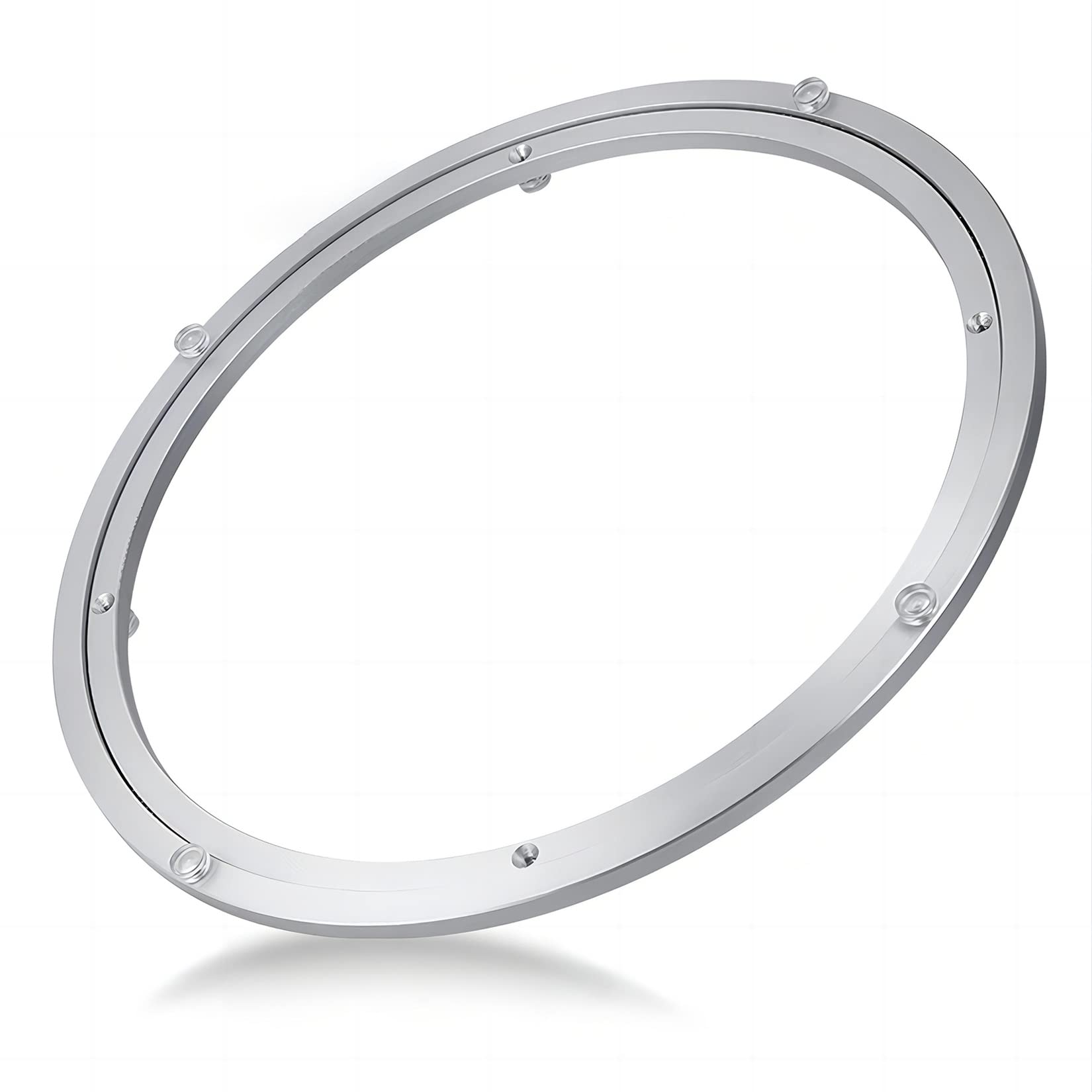 Roulement de plateau tournant en alliage d'aluminium argenté durable 600mm