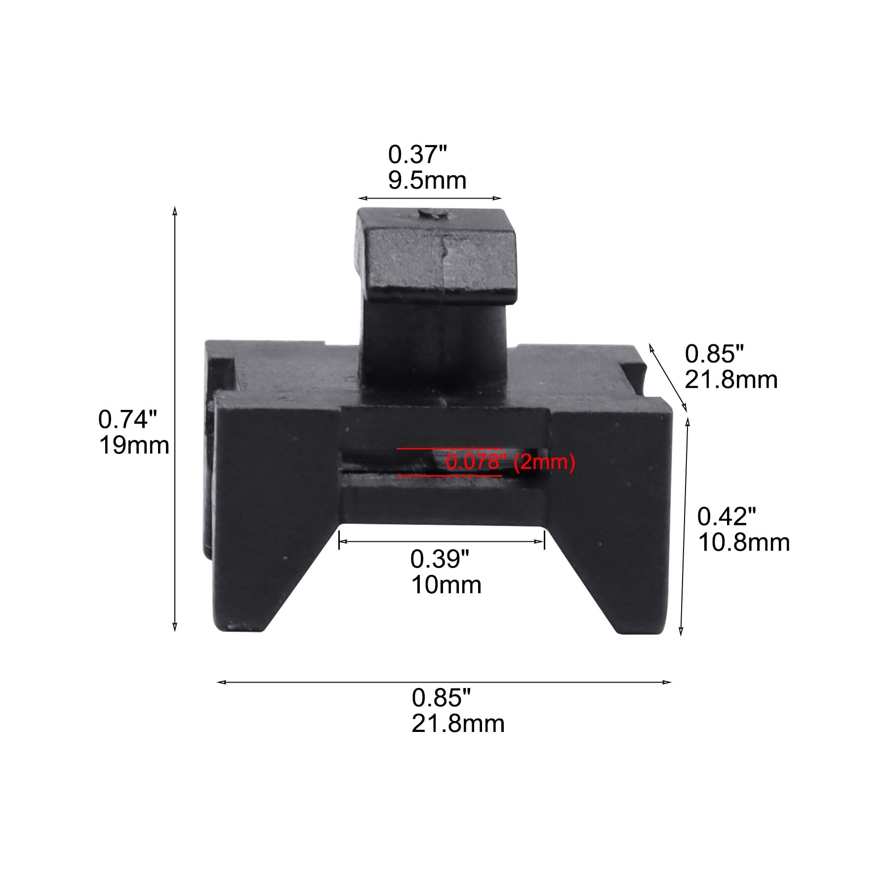 Abeicy 10 Pieces Plastic Cable Zip Tie Mounting Block, Cables Base Fixture, Wire Clips, Management Fastener for 45 Series Aluminum T-Slot Extruded Profiles