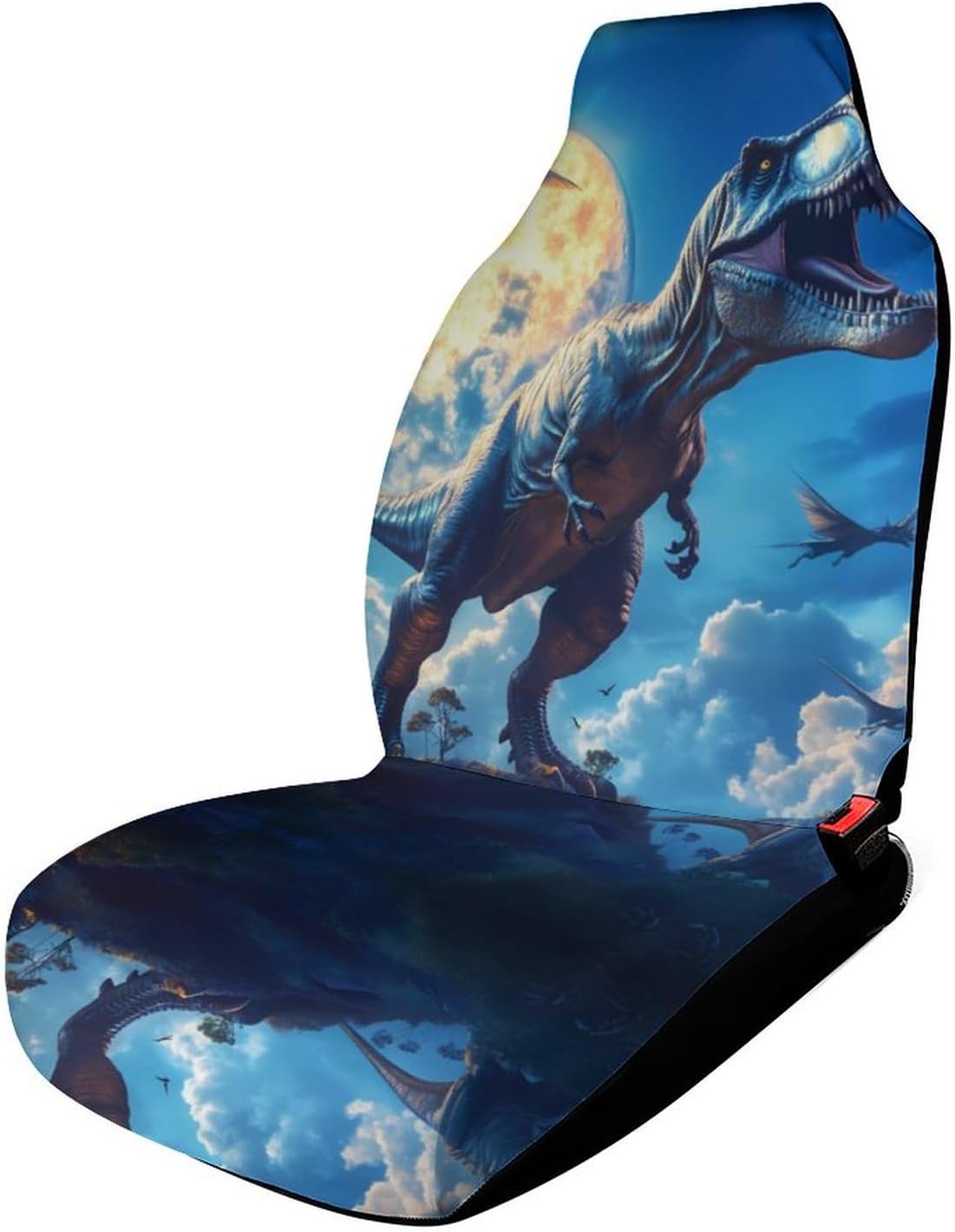 Dinosaur Car Seat Covers Universal Car Front Seats Protector Auto Interior Accessories 1PCS