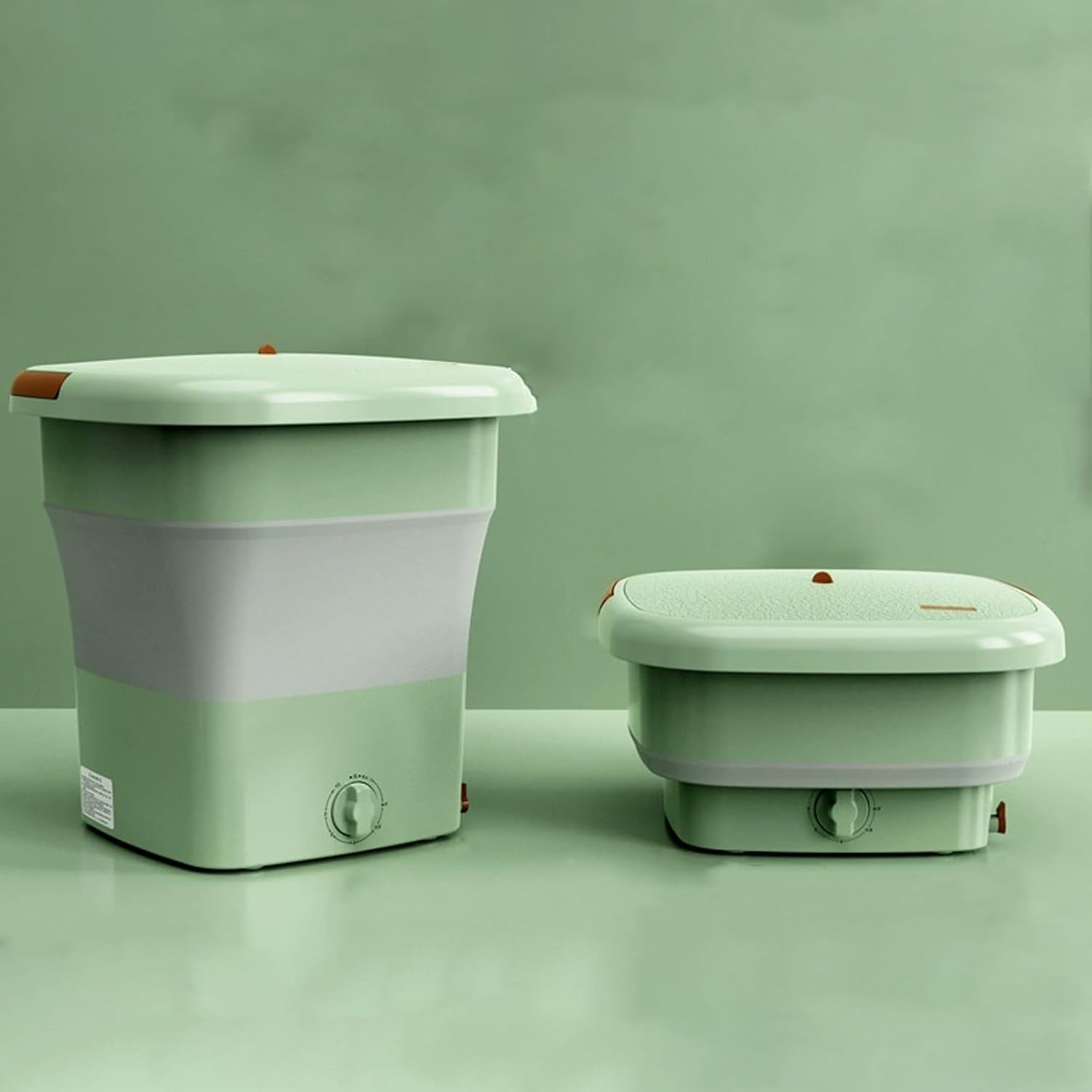 Upgraded 18L Portable Mini Washing Machine, Collapsible Design with Drain Basket & Pipe, Ideal for Underwear, Baby Clothes, Socks & Small Items (Pink)