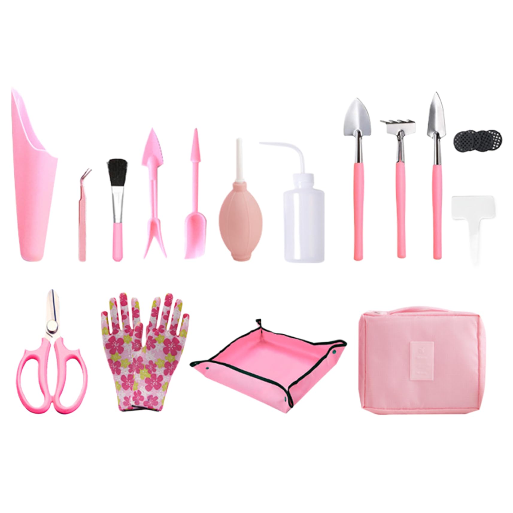 Mini outils de jardin ergonomiques 16 pièces pour l'entretien minutieux des plantes grasses