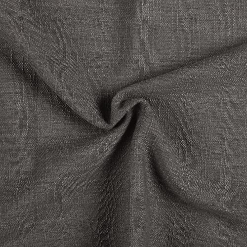 Image of TWOPAGES 42 inch inch W x 45 inch inch L Linen Blend Cafe Curtains for Kitchen Window, Light Filtering Pinch Pleated Tier Curtains, Modern Farmhouse Half Window Curtains for Bathroom, Chocolate Tart, 2 Panels