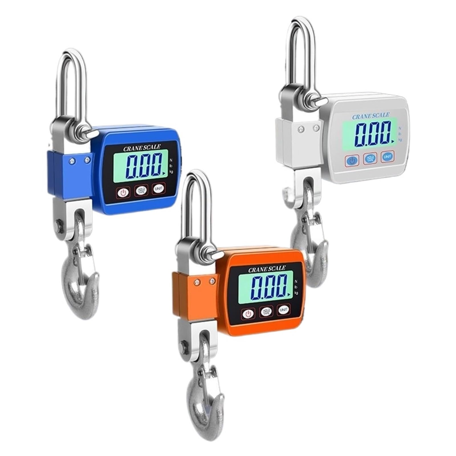 Bilancia Digitale sospesa Bilancia da Gru LCD Digitale ad Alta precisione Elettronica Resistente Multiuso appesa Industriale Gancio per Gru per carichi Pesanti(Oranje)