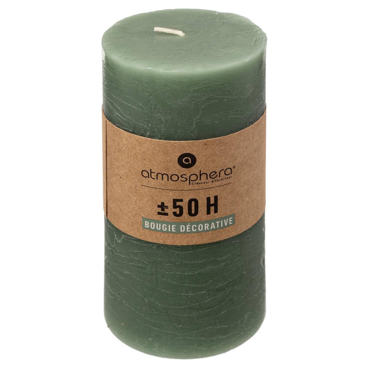 Bougie Fleur Bougie Boule Rustique - Rouge - 445g - Atmosphera Créateur D'intérieur Lot Bougie