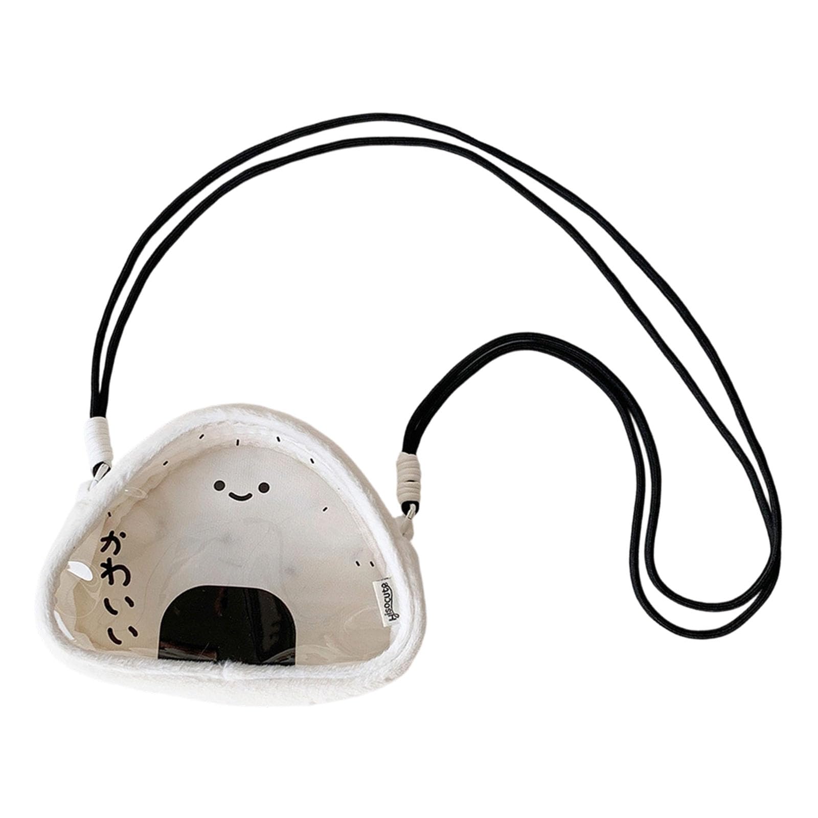 Cartoon Rice Ball Designs Storage Organiser Large Capacity Plush Itabag Transparency Toy Bag for Travel Use Cartoon Bag