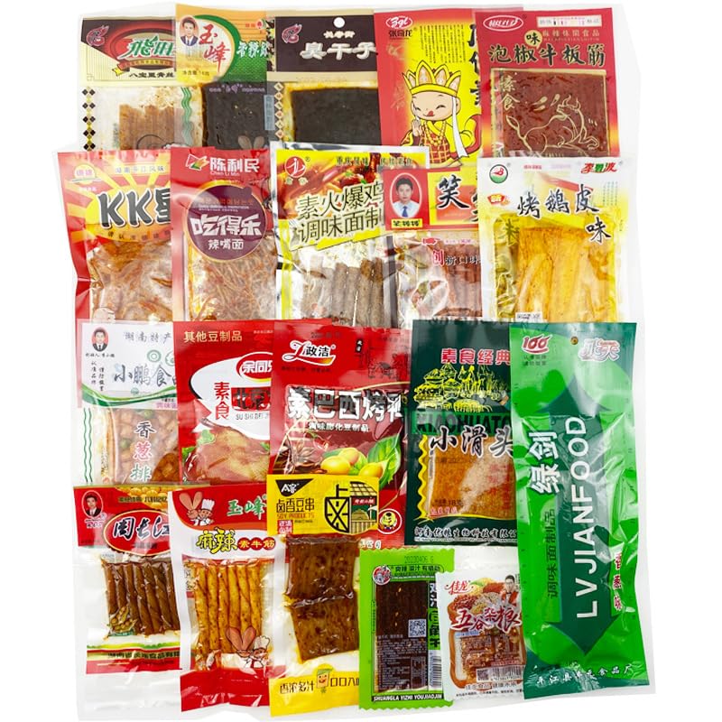 Spicy Snack Variety Pack, Latiao 辣条 - 30 Types of Chinese Spicy Snacks - Ultimate Selection for Spicy Lovers, Perfect for Parties, Office, and On-the-Go (60 packs, Spicy)