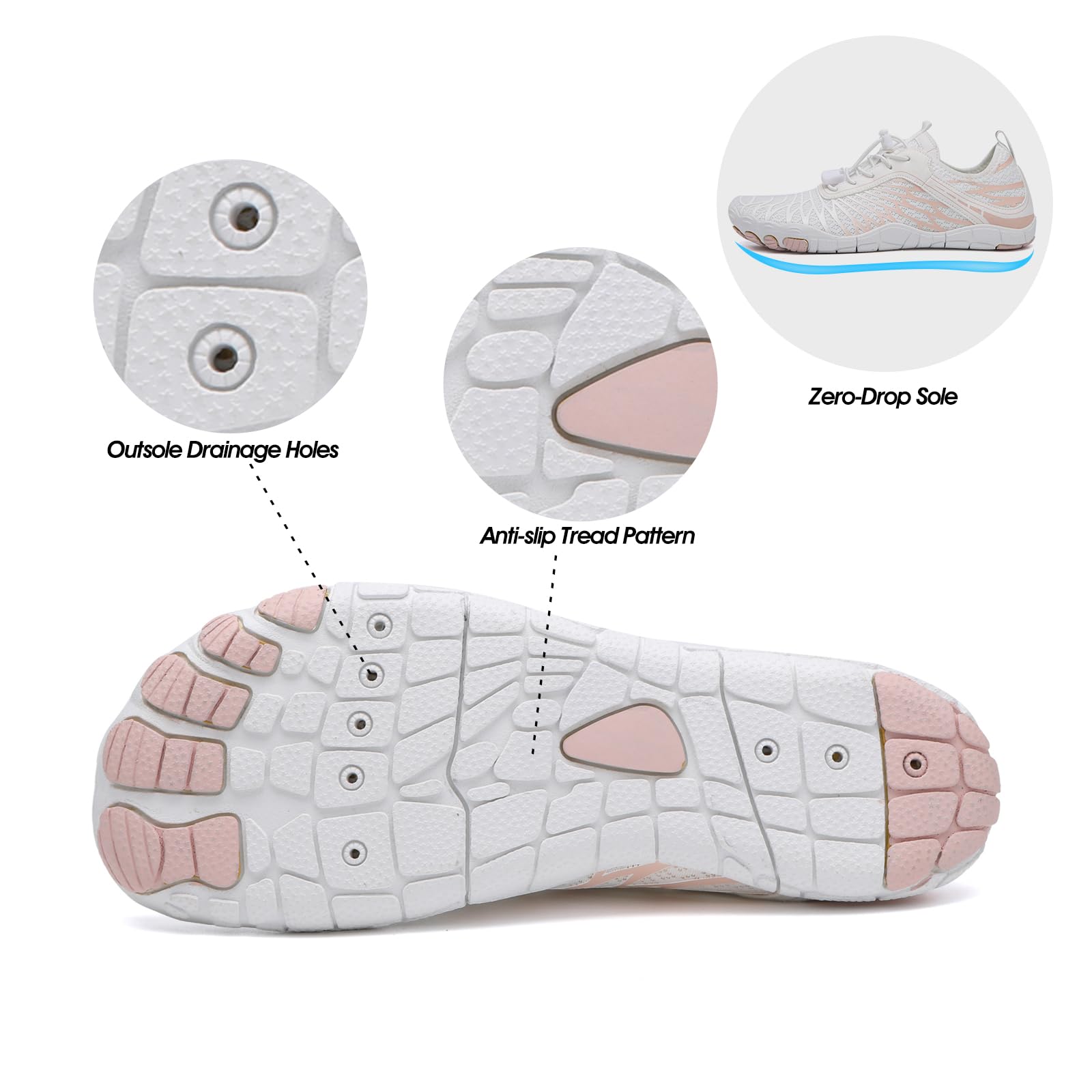 Scarpe da Scoglio Uomo Scarpette da Scoglio Donna Scarpe Barefoot Spiaggia Surf Bagno Sport Outdoor Traspirante Asciugatura Rapida Antiscivolo 36-47 EU