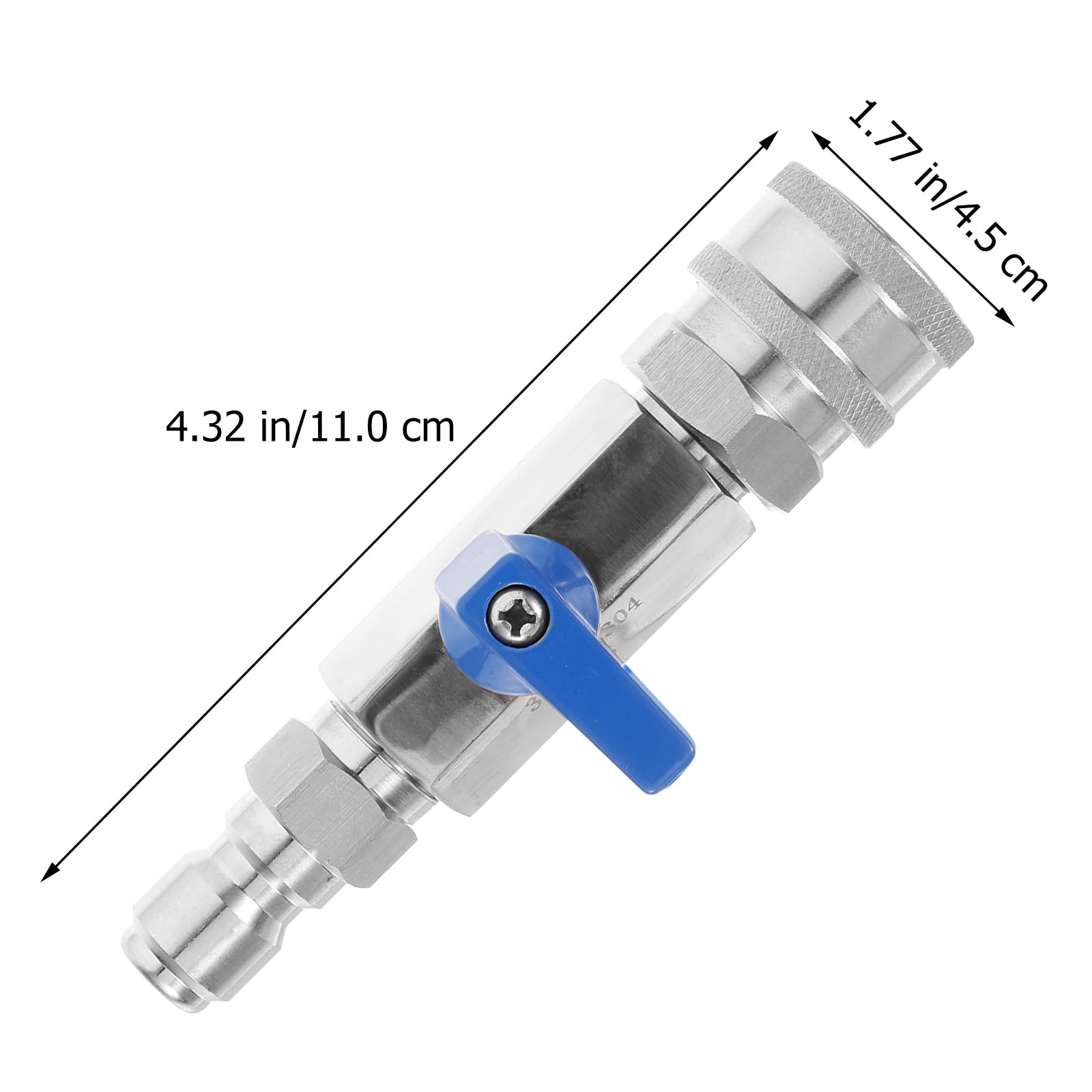 YARNOW Edelstahl Kugelhahn Für Hochdruckreiniger Schnellanschluss Hochdruck Kugelhahn Für Schlauch Und Reinigung Robust Und Langlebig Optimale Druckleistung