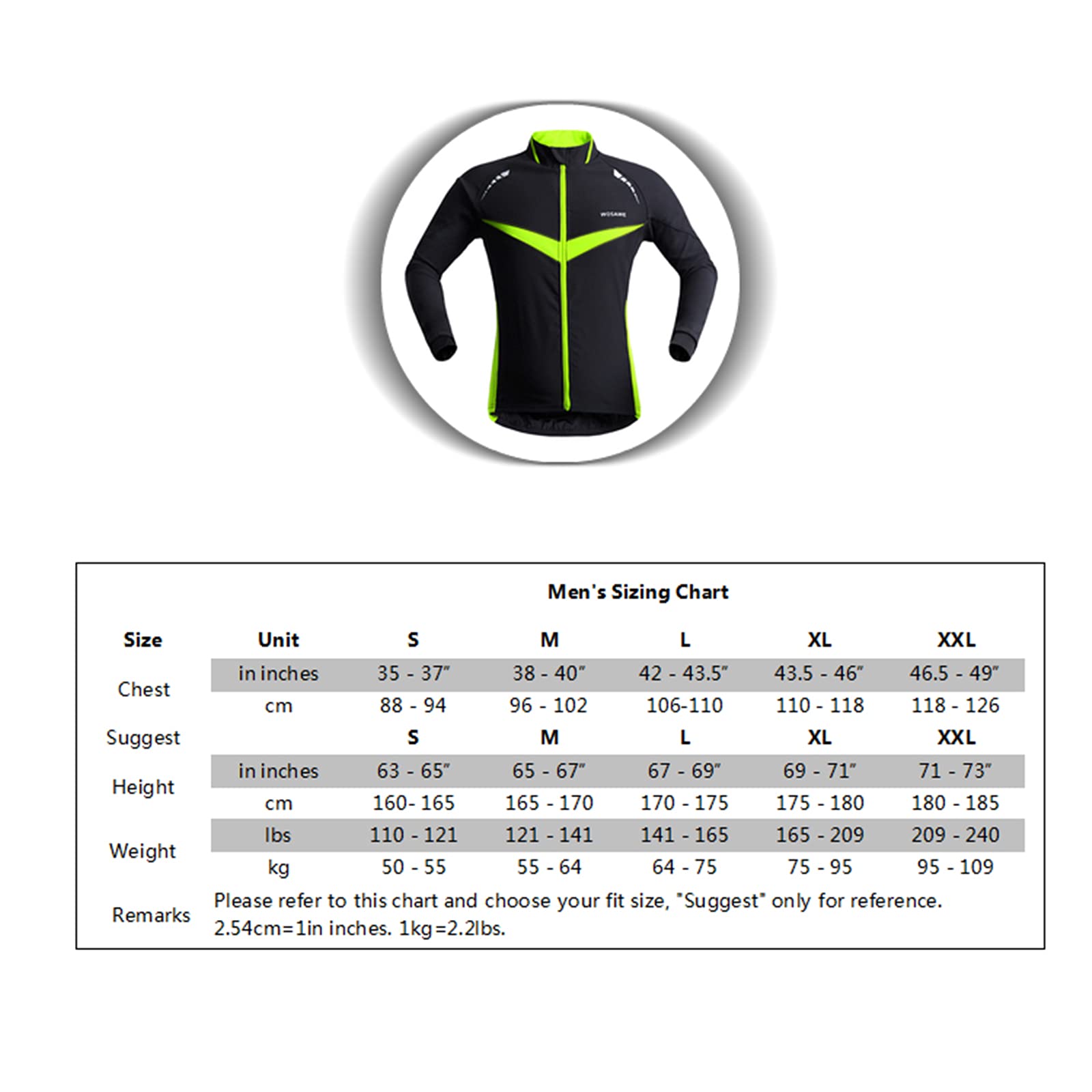 Chaqueta Cclismo Hombre Invierno Resistente al Viento Transpirable Cálida Impermeable Chaqueta Abrigo Reflectante para Ciclismo, Chaquetas de Bicicleta MTB