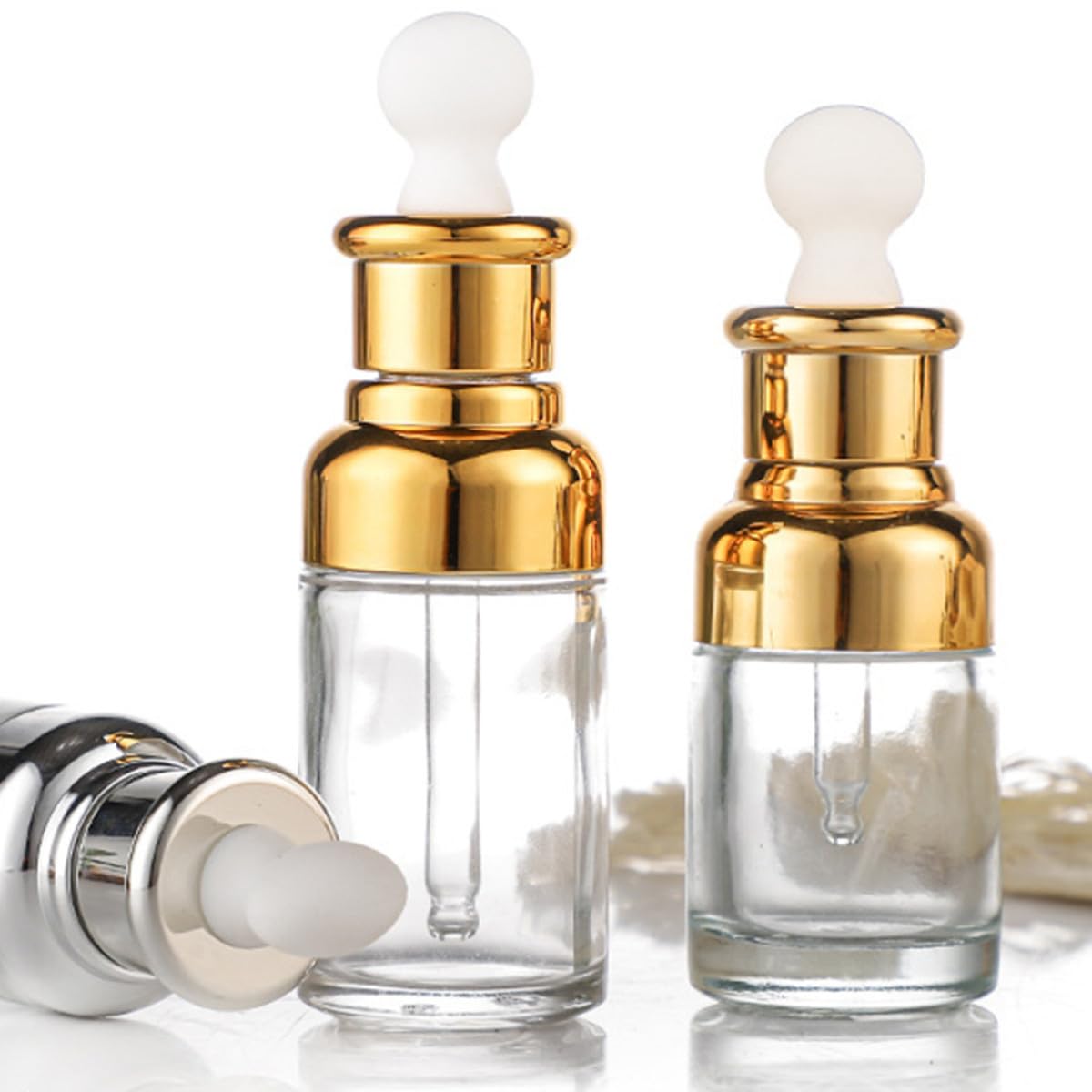 Flaconi Vuoti Contagocce 30ml, Dispenser Oli Essenziali in Vetro