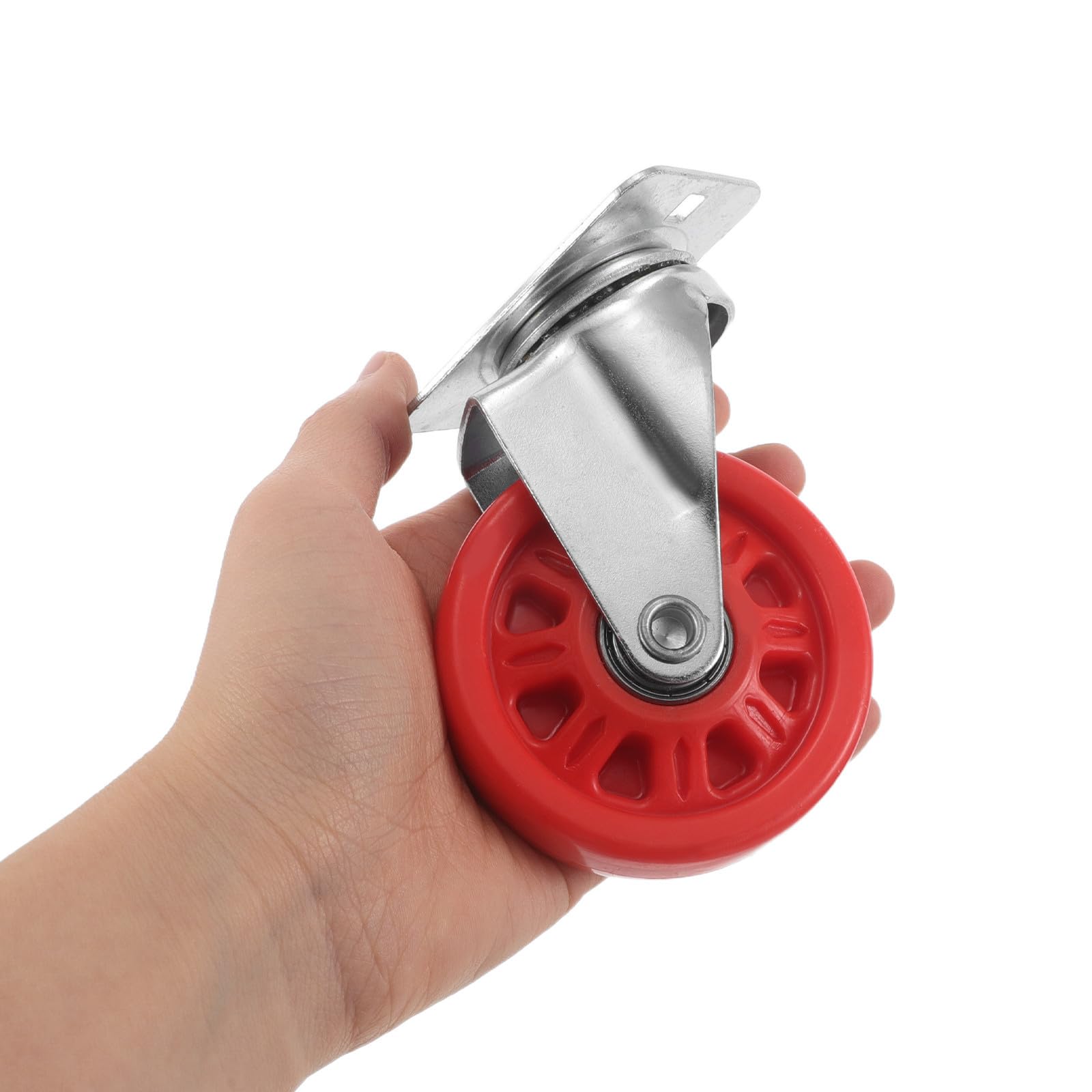 Ipetboom Rueda Giratoria de Nailon Roja 7,6 Cm para Camilla Mecánico Rueda Rodante Silenciosa y Resistente para Herramientas de Taller para Asiento de Garaje y Reparación Automotriz