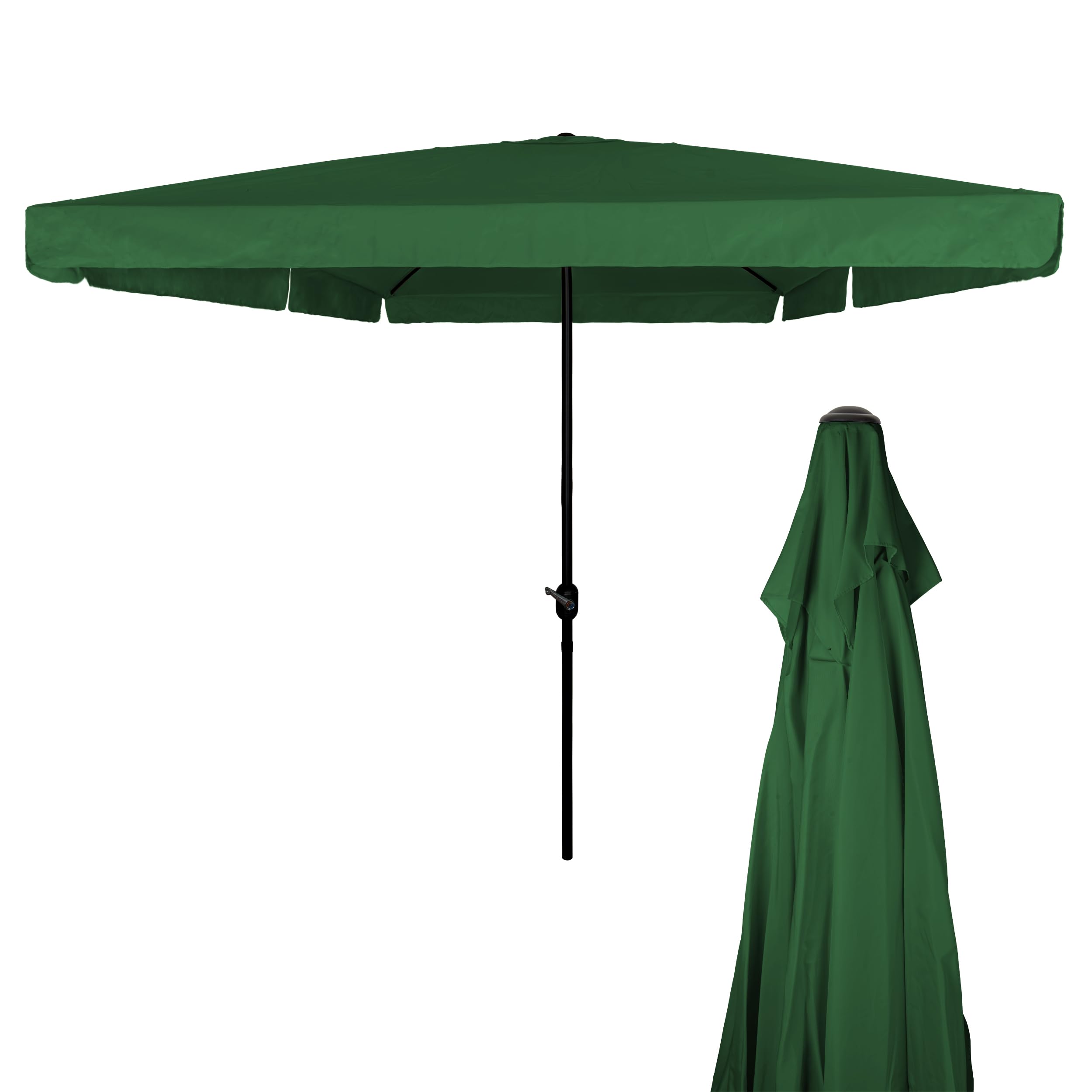 BESCH Sombrilla Parasol Grande con Manivela para Jardin Terraza Patio Exterior Tubo de Acero - Paragua Grande Protección UV UPF 50+