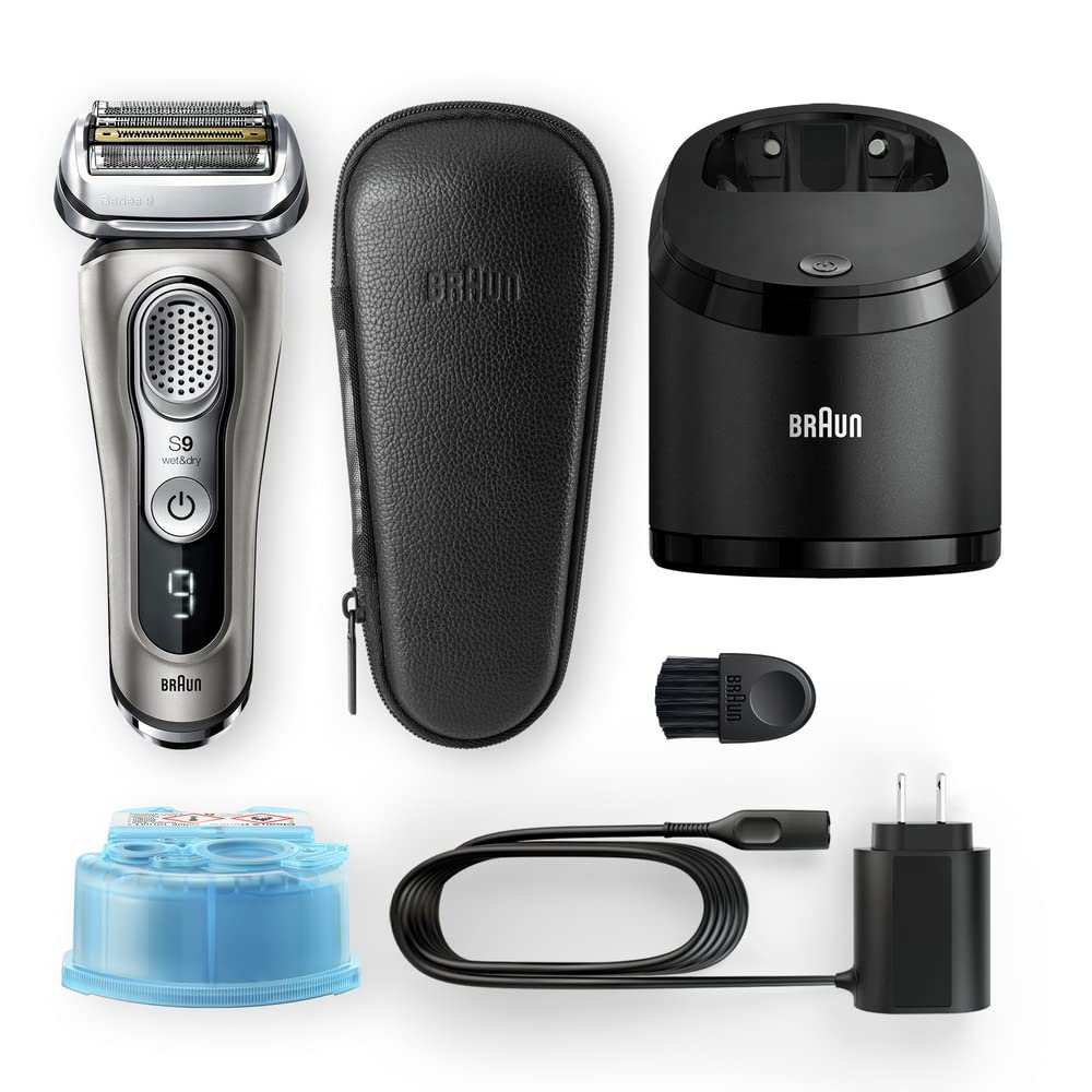 Series 9 9385cc Latest Generation Electric Shaver, Rechargeable & Cordless Electric Razor for Men, with Clean&Charge Station & Leather Travel Case