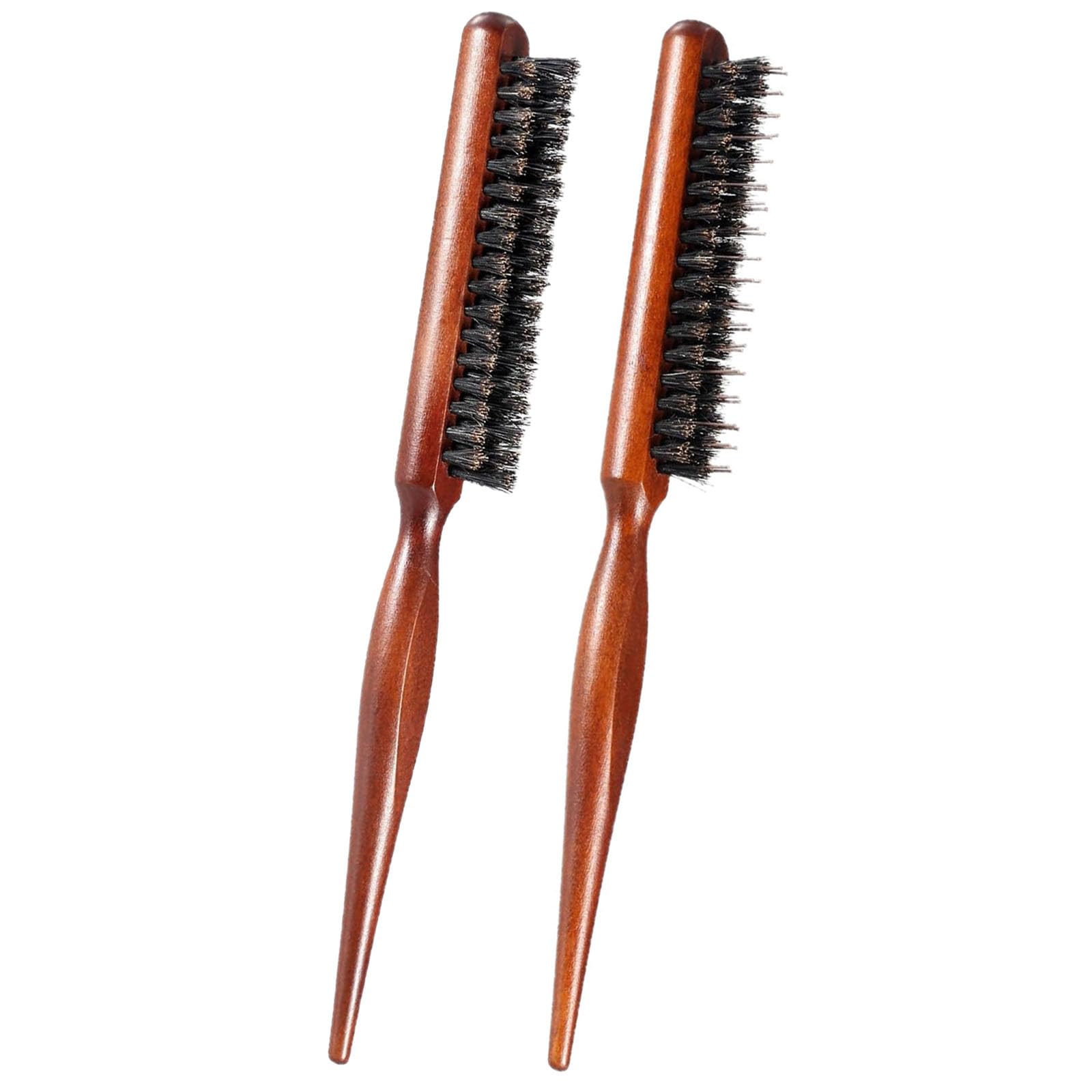 2 Piezas Cepillo Cerdas Jabali,Peine Cerdas Jabali,Cepillo Pelo Cerdas Jabali,Cepillo Cerdas Naturales,para Desenredar y Peinar, para Barba y Cabello Fino, Reduce la Rotura