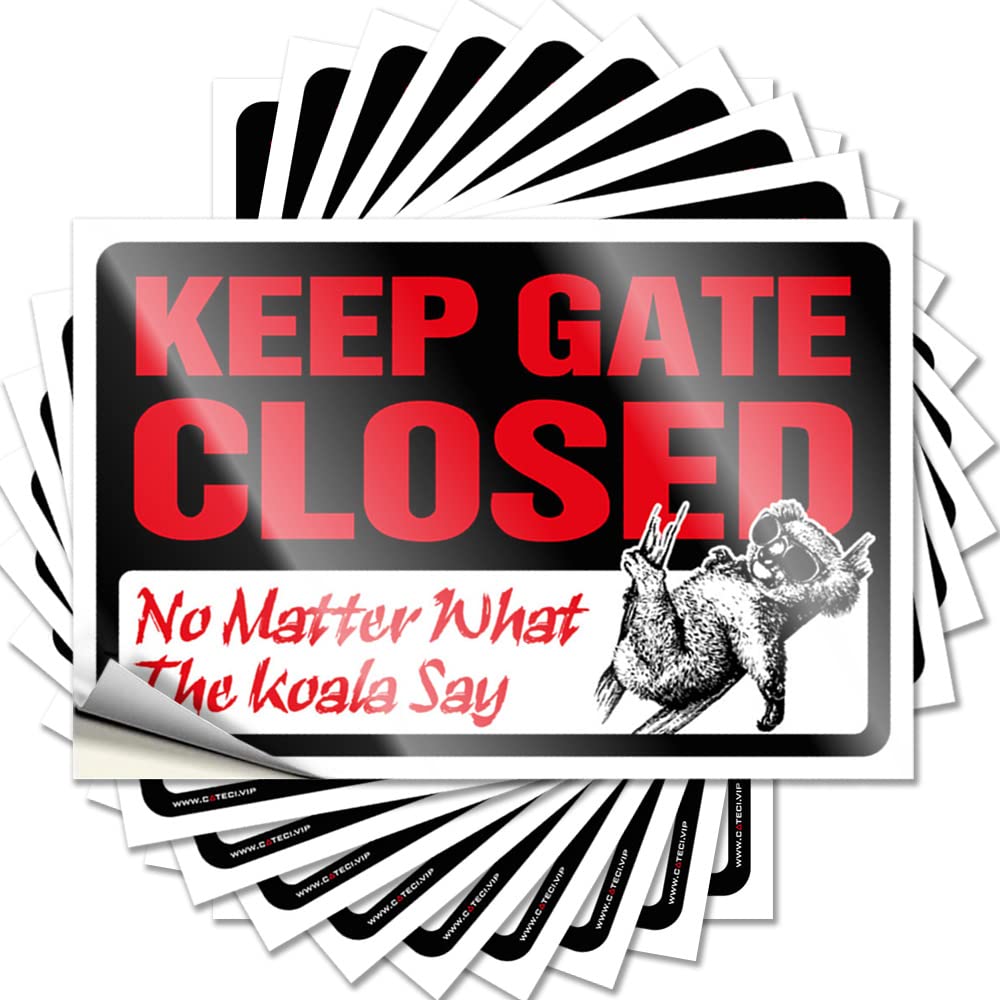Fzfn Colour Backyard Accessories Bumper - Fun Birthday Case Keep Gate Closed No Matter What The Koala Say(6X9cm)