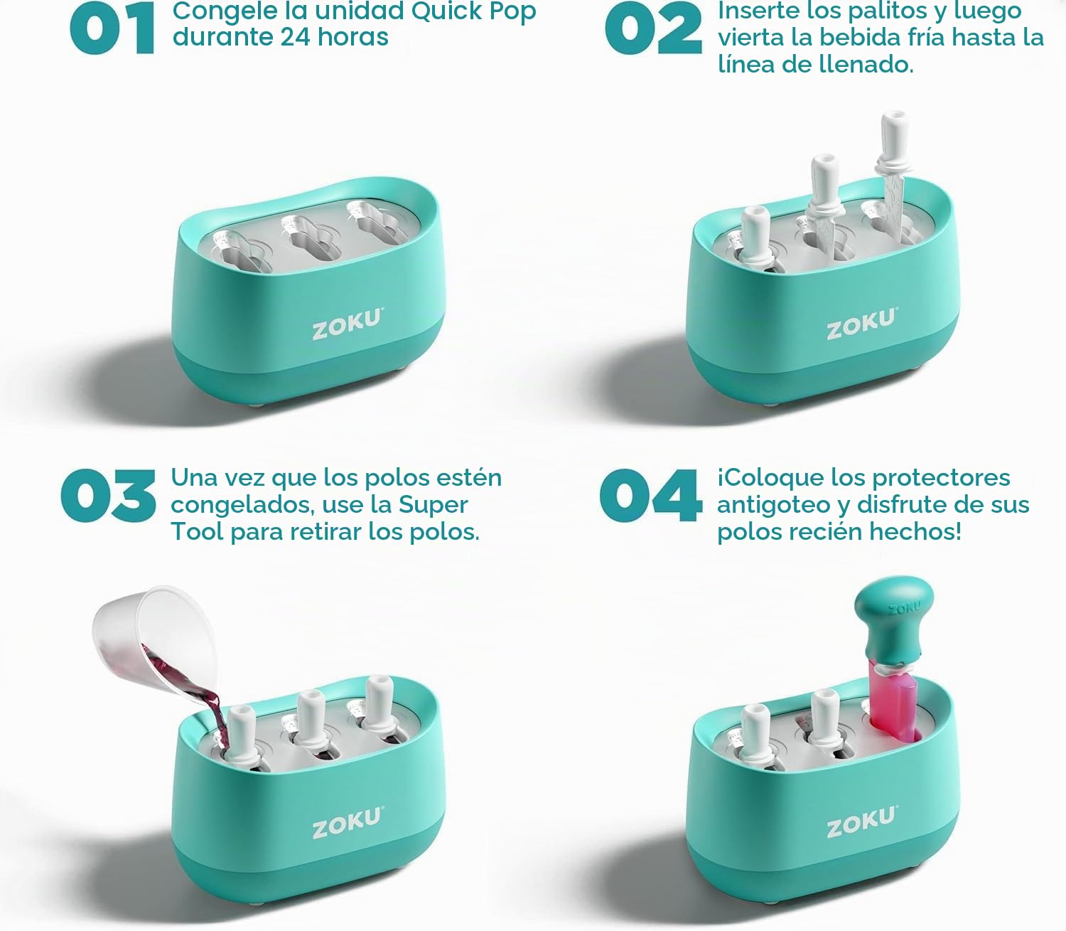 ZOKU Quick Pop Maker Set voor 6 IJsjes