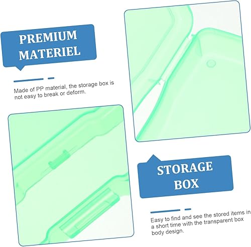 Miniatura 6 de Ciieeo Organizador de plástico, 4 unidades, cajas de plástico transparente, organizador de mesa, organizador de piezas de contenedores transparentes