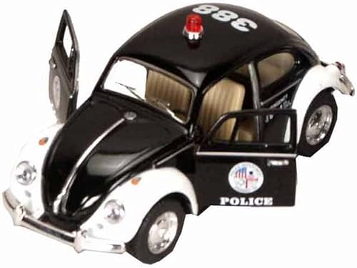 1967 Classic Beetle Police, Black & White 5057DP - Réplica de modelo fundido a presión a escala 132, pero NO caja