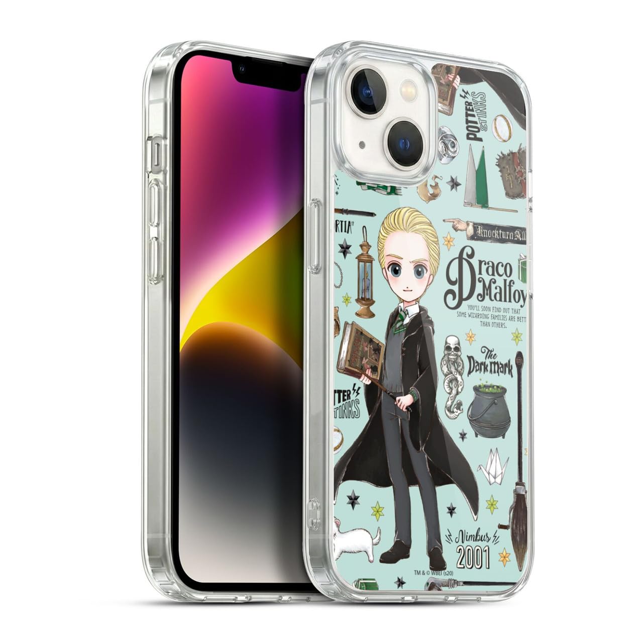 Head Case Designs Licenciado Oficialmente Harry Potter Patrón Luna Reliquias de la Muerte XXXVII Caso Funda de Gel Suave Compatible con Apple iPhone 12 / iPhone 12 Pro — view 106