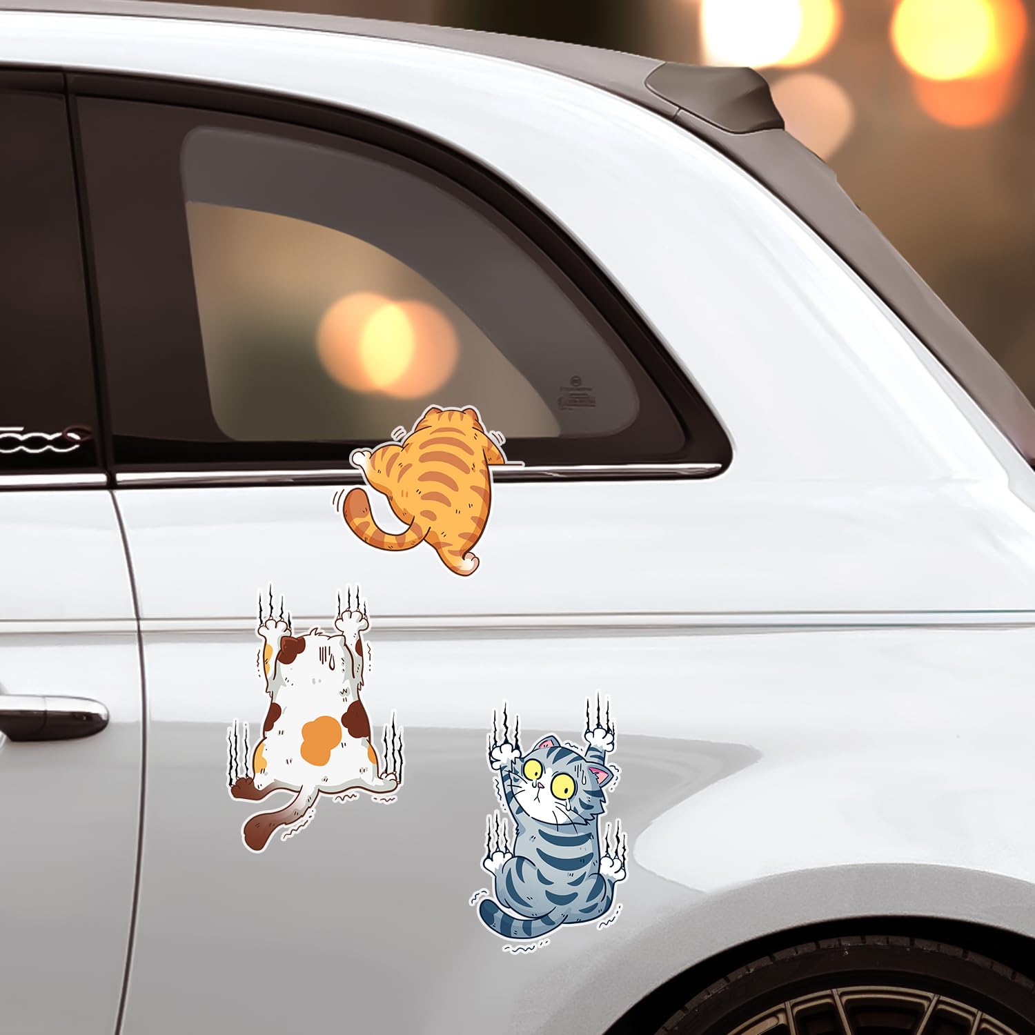 Adesivo Di Un Gatto Con La Zampa Alzata