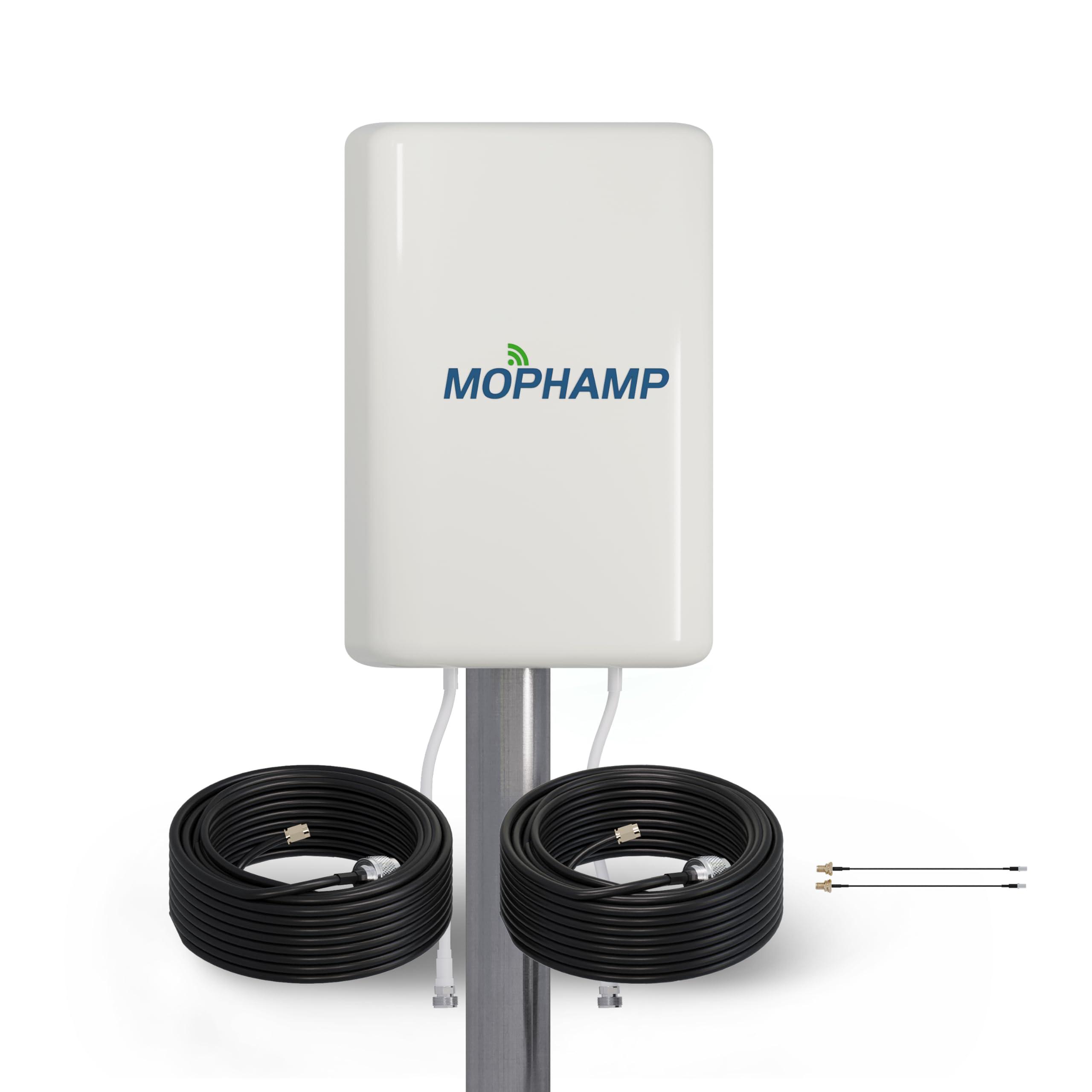 Antenne panneau MIMO 4G 5G extérieur avec double câble de 9,8 m et adaptateurs SMA-TS9 fonctionne avec routeurs, modems, points d'accès | Kit standard