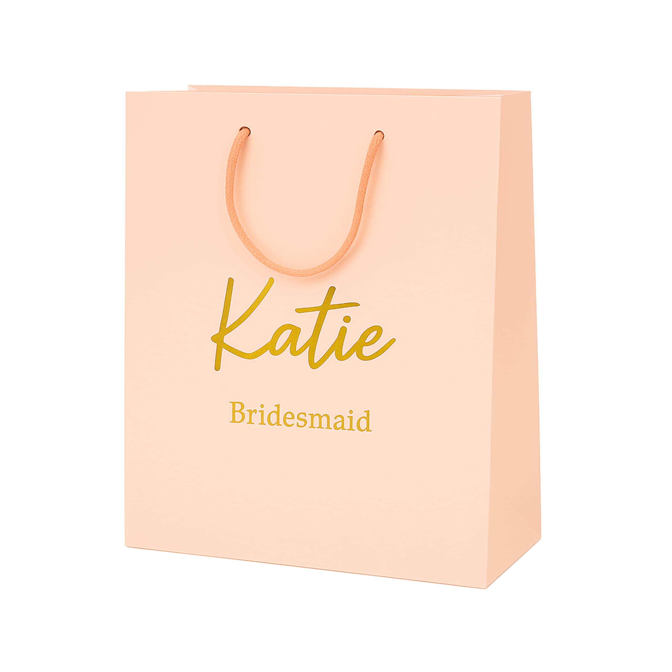Cookies and Koalas Personalised Bridesmaid Gift Bag - Pink Small 20x24x10cm